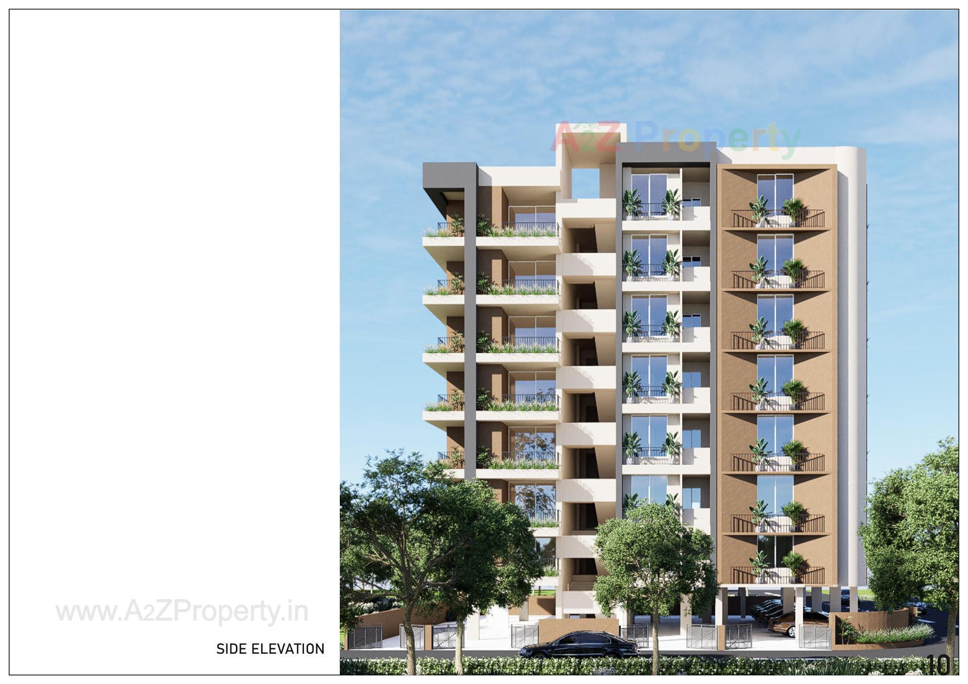 3D Elevation of real estate project Upasana Apartment located at Paldi, Ahmedabad, Gujarat