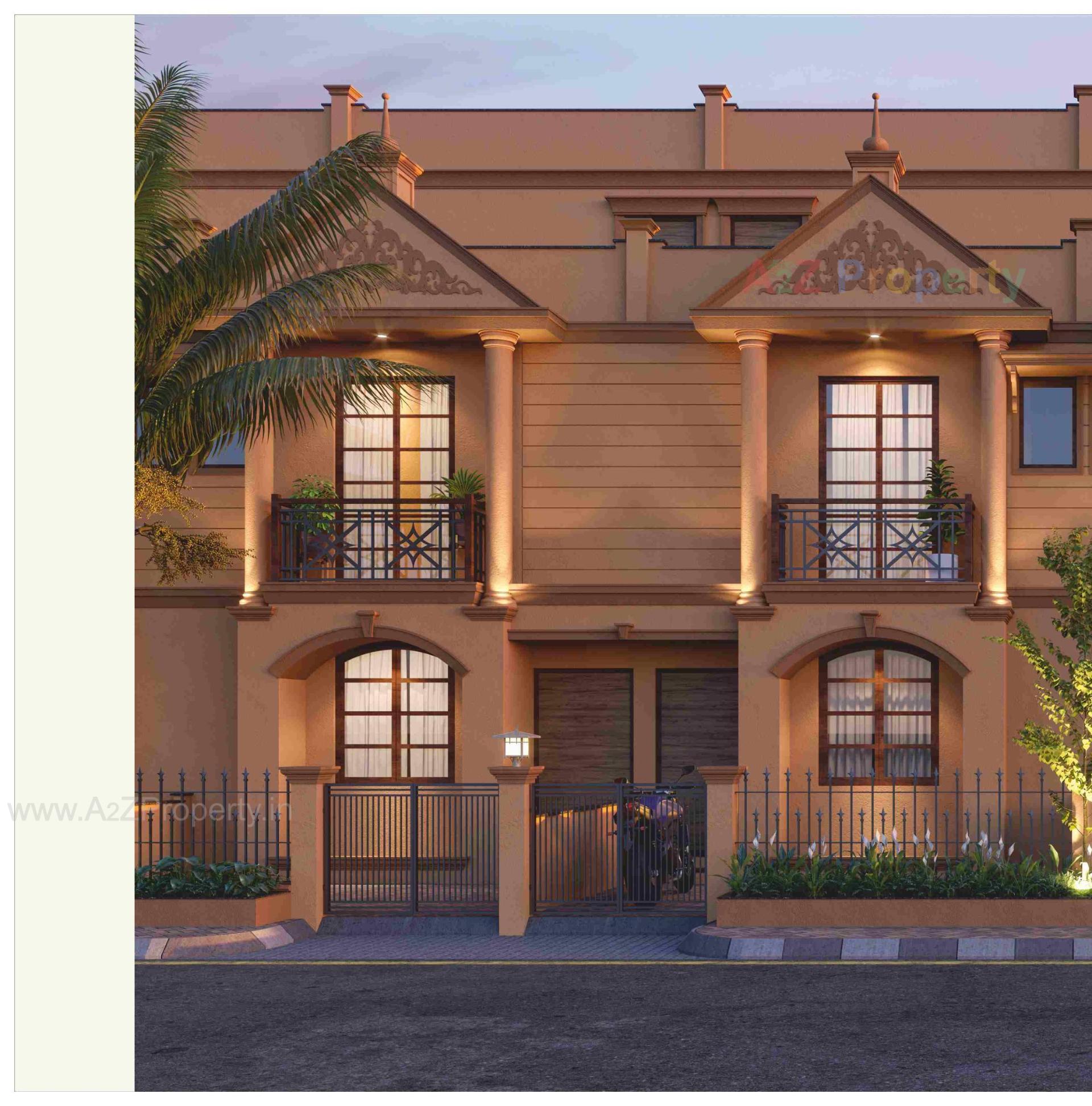 3D Elevation of real estate project Upavan Villa located at Laxmipura, Ahmedabad, Gujarat