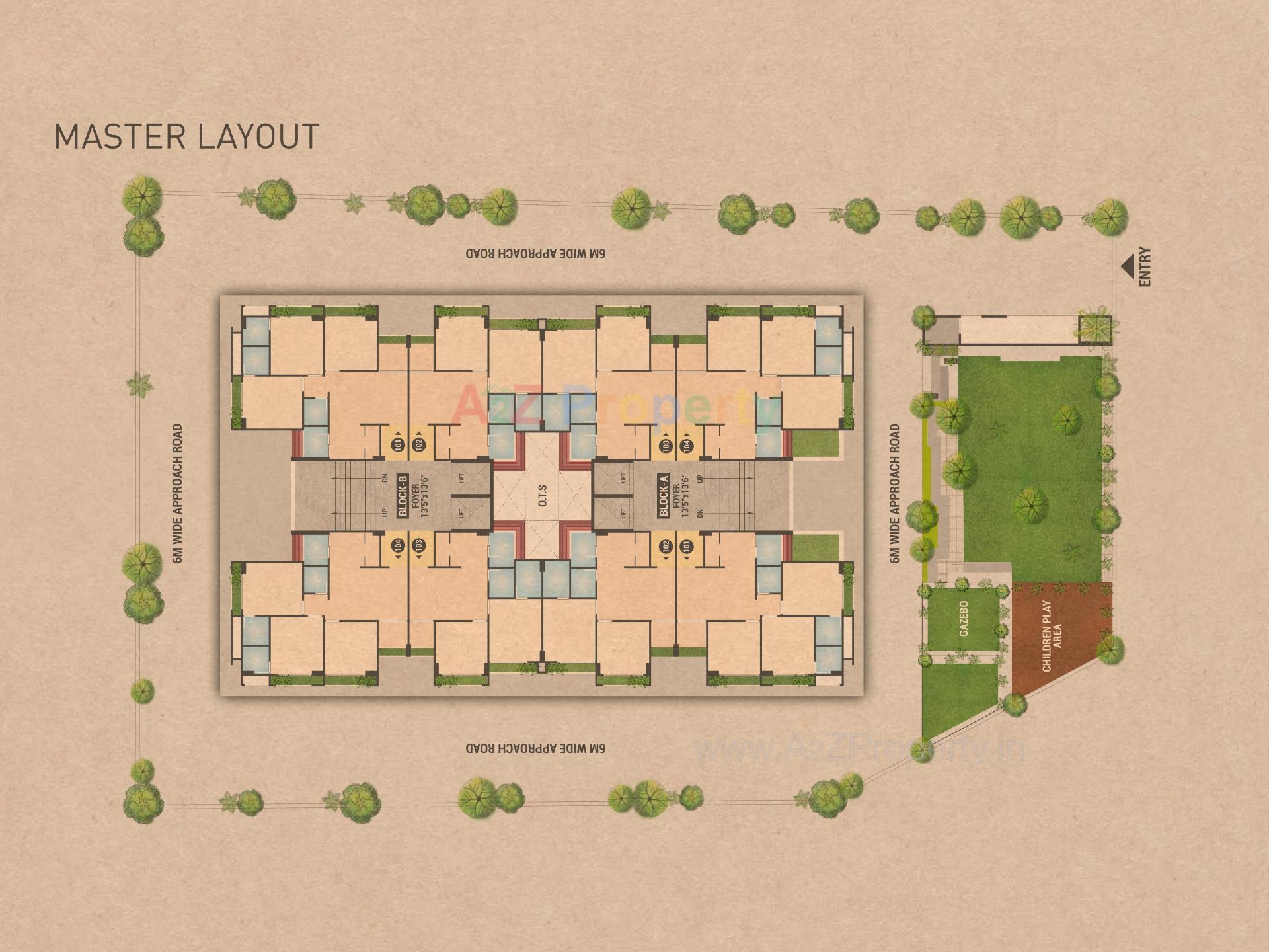 Layout of real estate project Upvan Skyline located at Ahmedabad, Ahmedabad, Gujarat