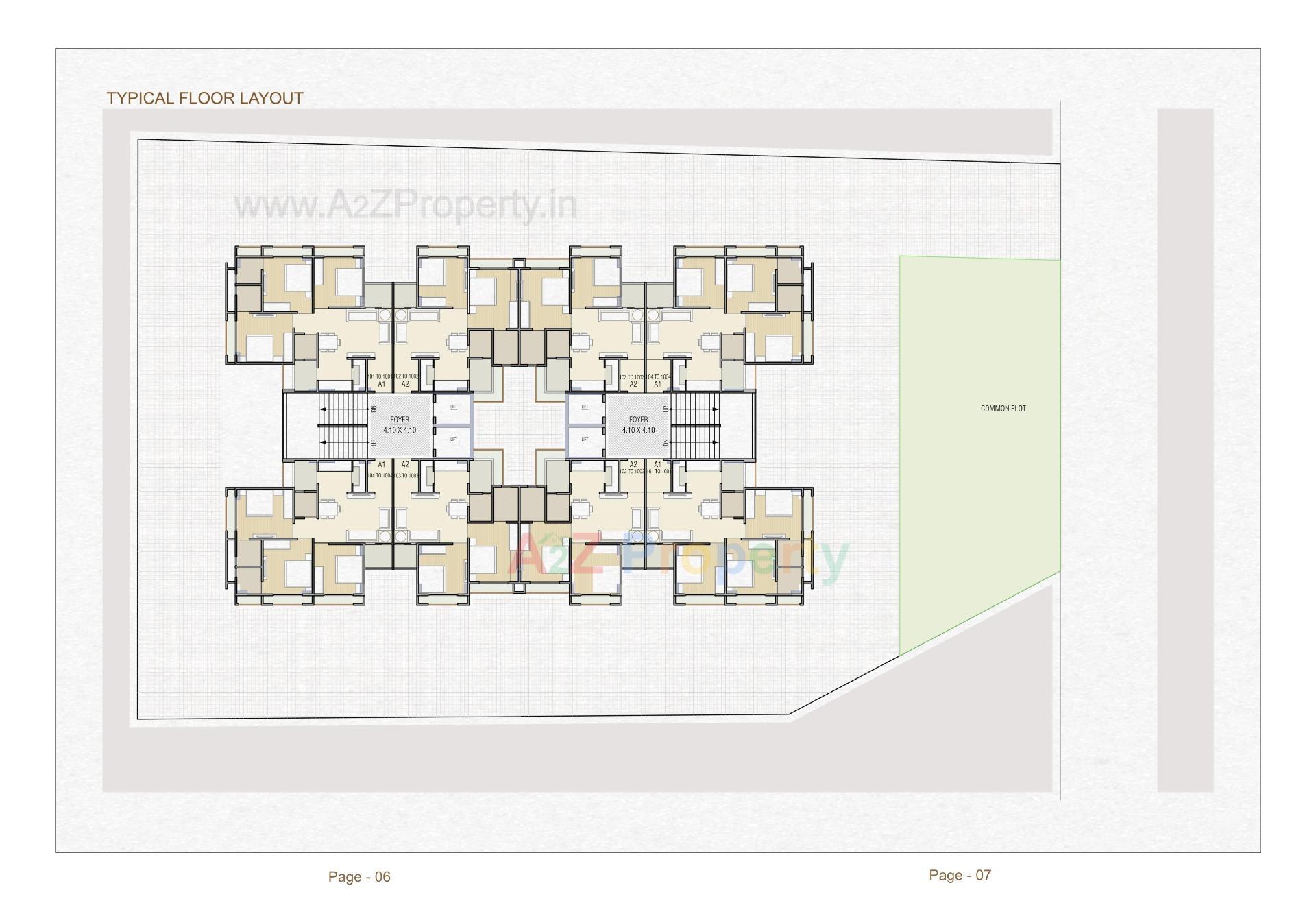 Layout of real estate project Upvan Skyline located at Laxmipura, Ahmedabad, Gujarat