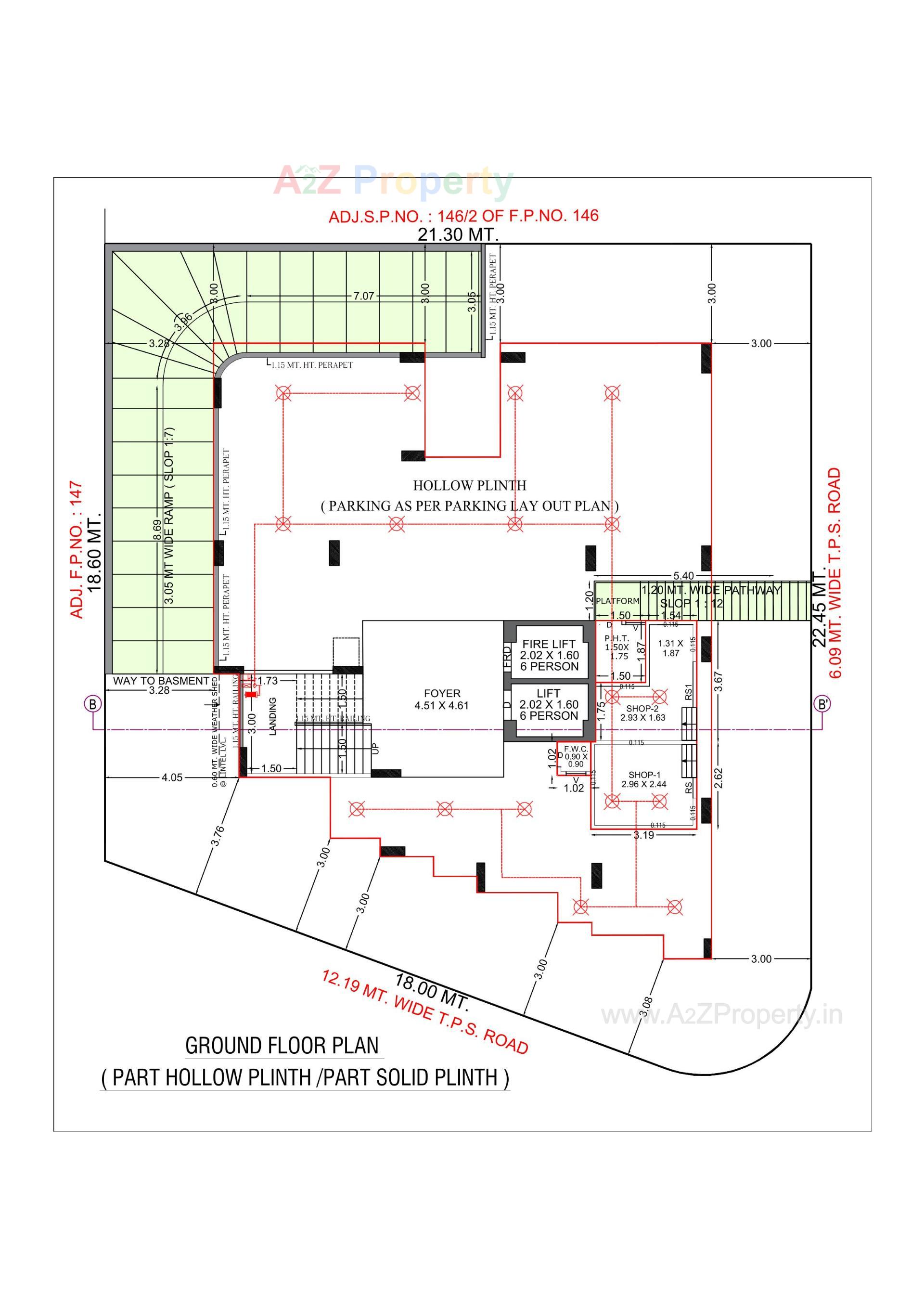 Layout of real estate project Uttam Appartment located at Rajpur - Hirpur, Ahmedabad, Gujarat