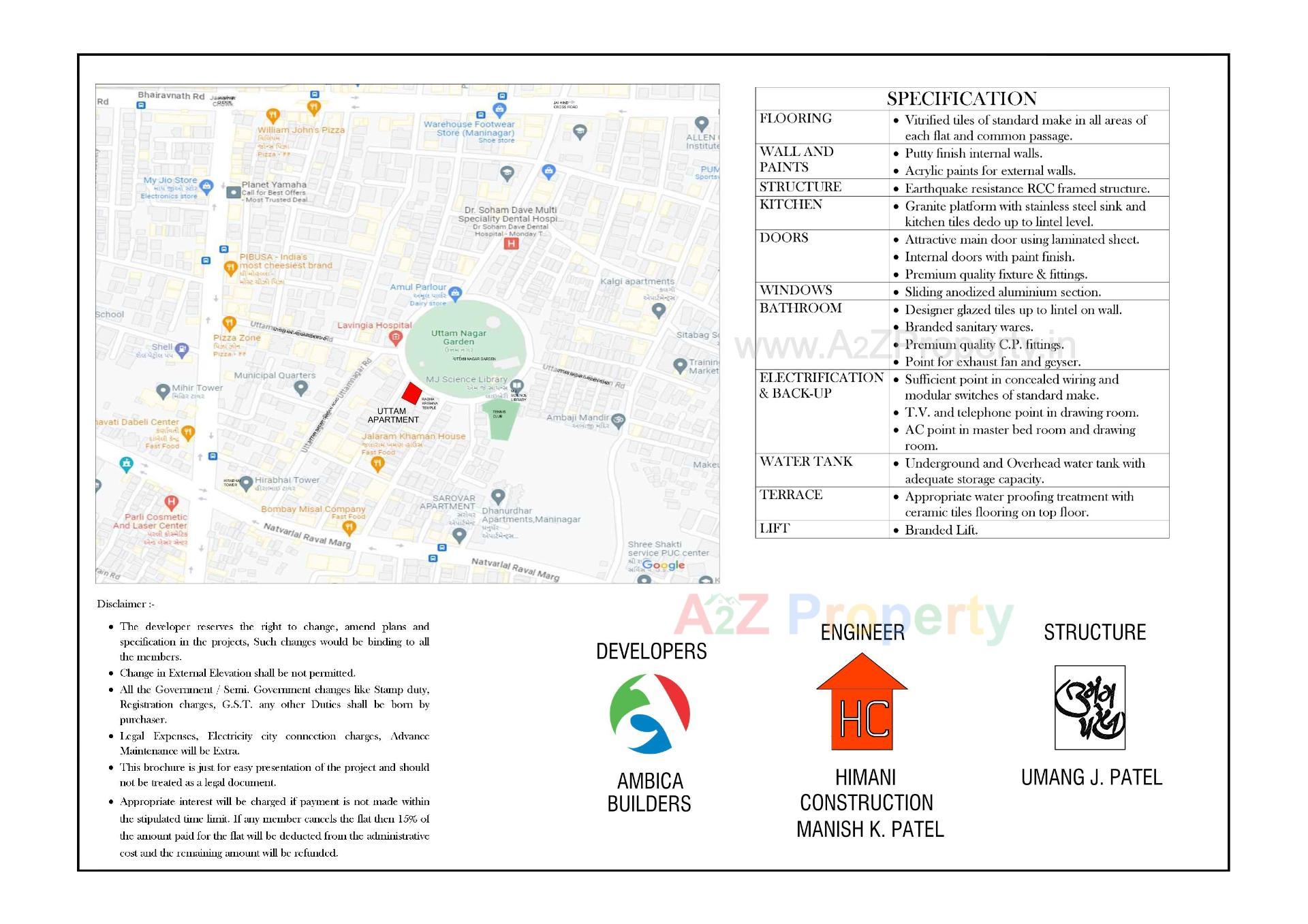  of real estate project Uttam Appartment located at Rajpur - Hirpur, Ahmedabad, Gujarat