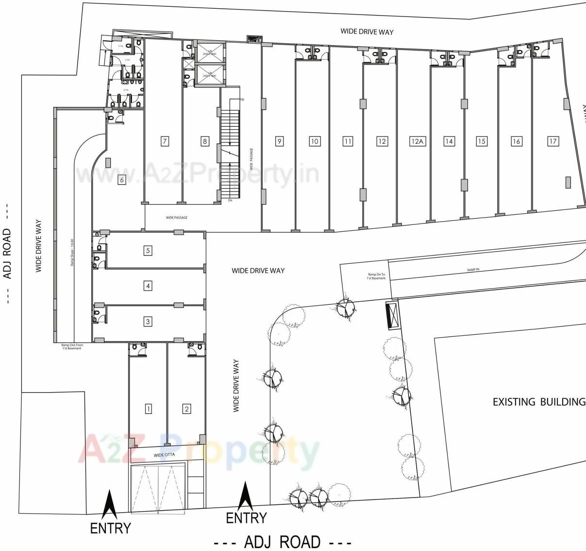 Layout of real estate project V One located at Sarangpur, Ahmedabad, Gujarat