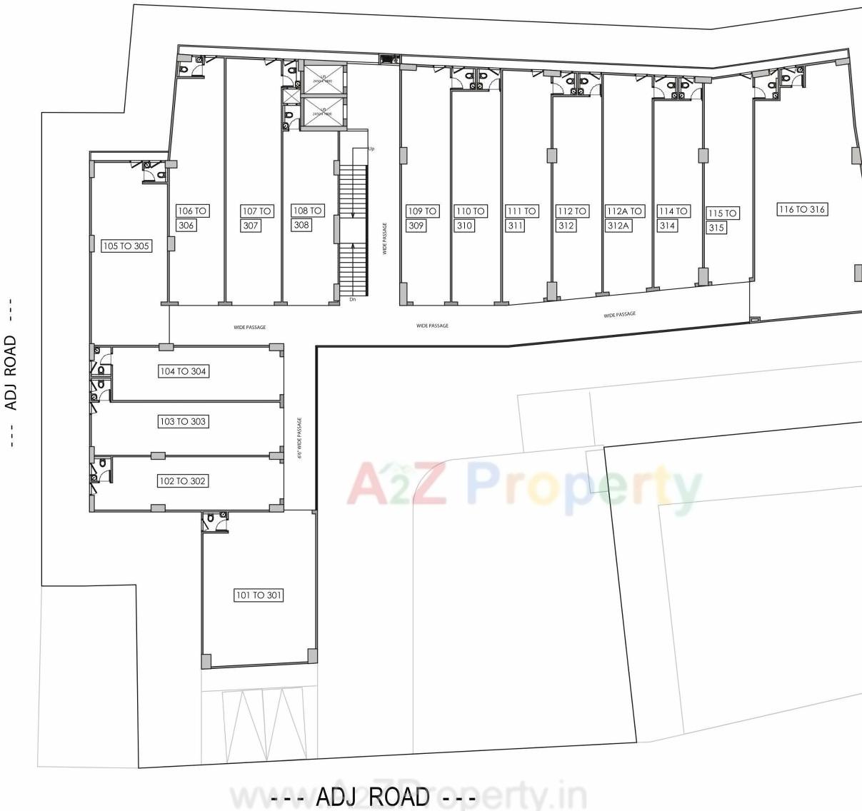 Layout of real estate project V One located at Sarangpur, Ahmedabad, Gujarat