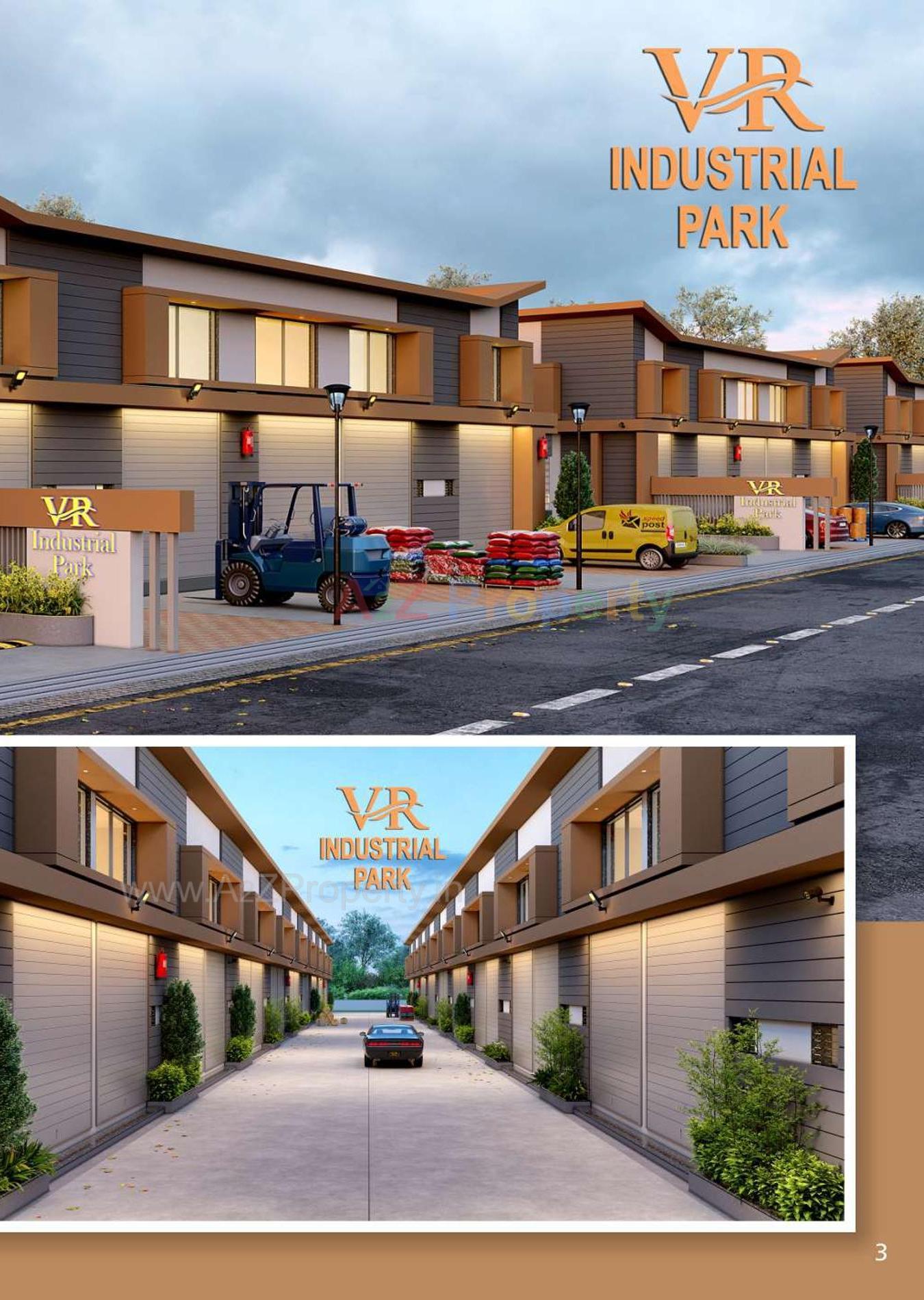 3D Elevation of real estate project V R  Industrial Park located at Kathwada, Ahmedabad, Gujarat
