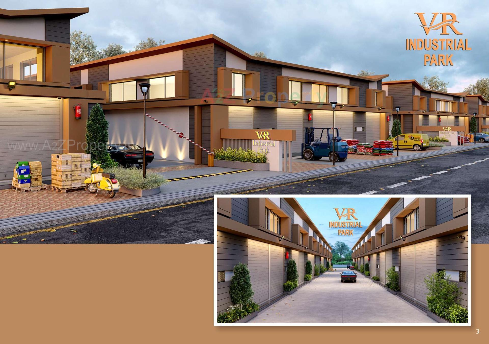 3D Elevation of real estate project V R  Industrial Park located at Kathwada, Ahmedabad, Gujarat