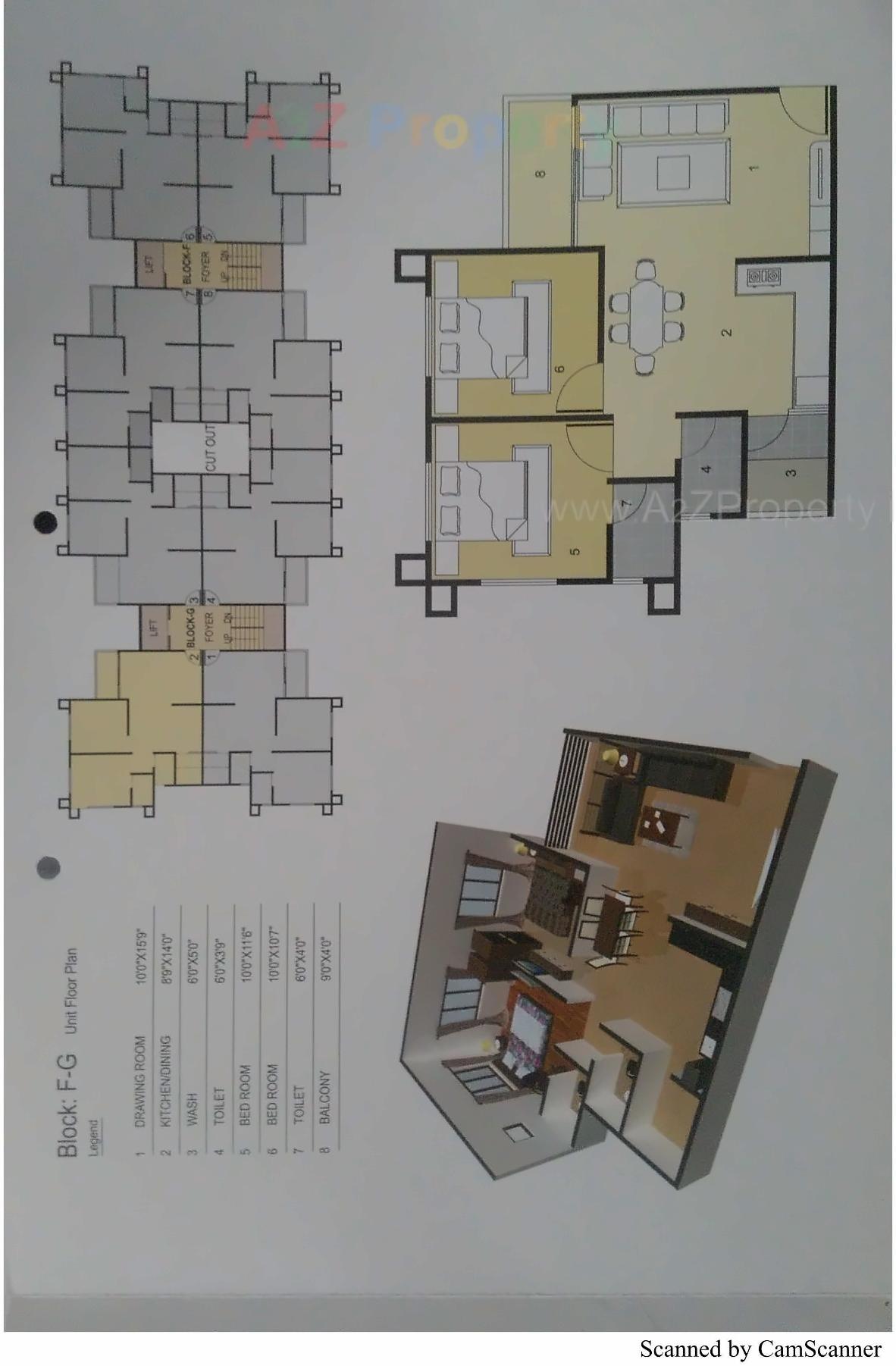 Layout of real estate project Vaikunth Apartments located at Ghodasar, Ahmedabad, Gujarat