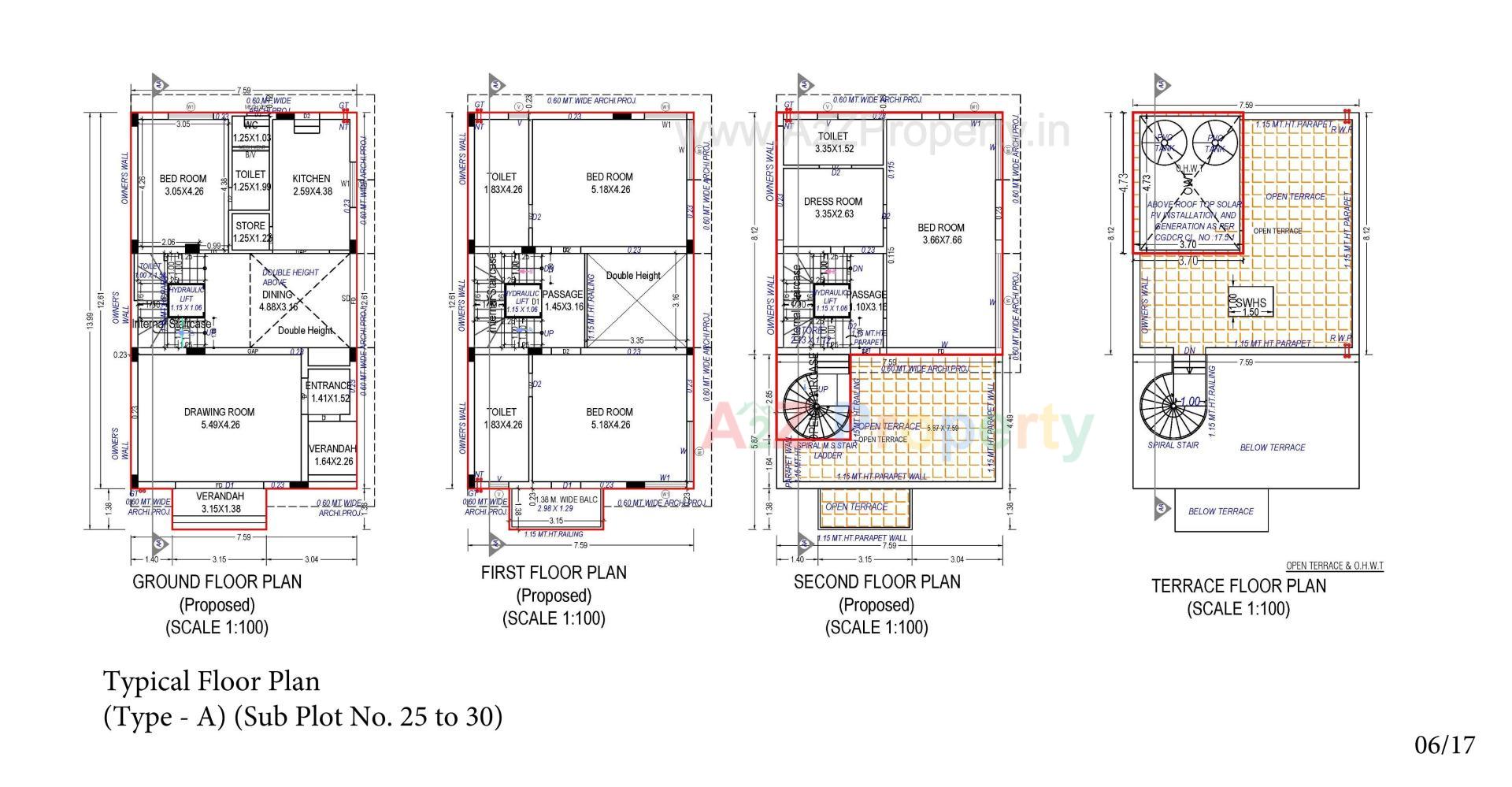 Layout of real estate project Vaikunth located at Bopal, Ahmedabad, Gujarat
