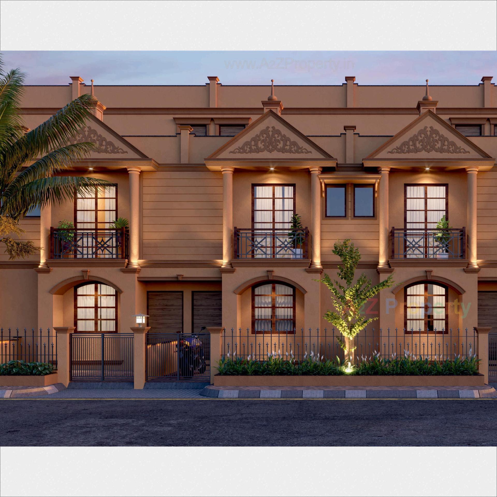 3D Elevation of real estate project Valencia located at Lambha, Ahmedabad, Gujarat