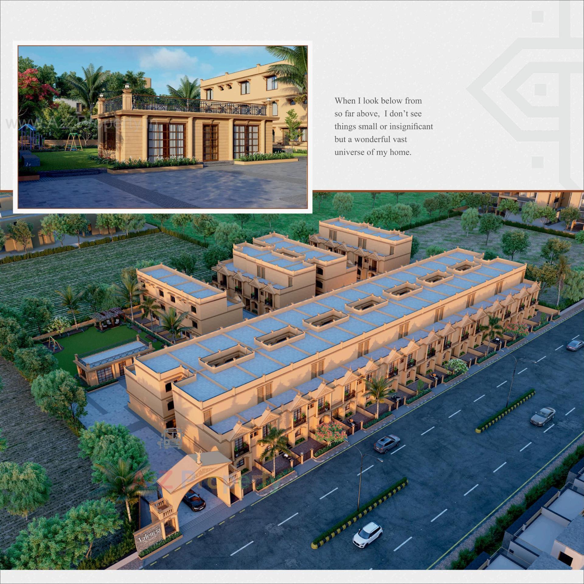 3D Elevation of real estate project Valencia located at Lambha, Ahmedabad, Gujarat