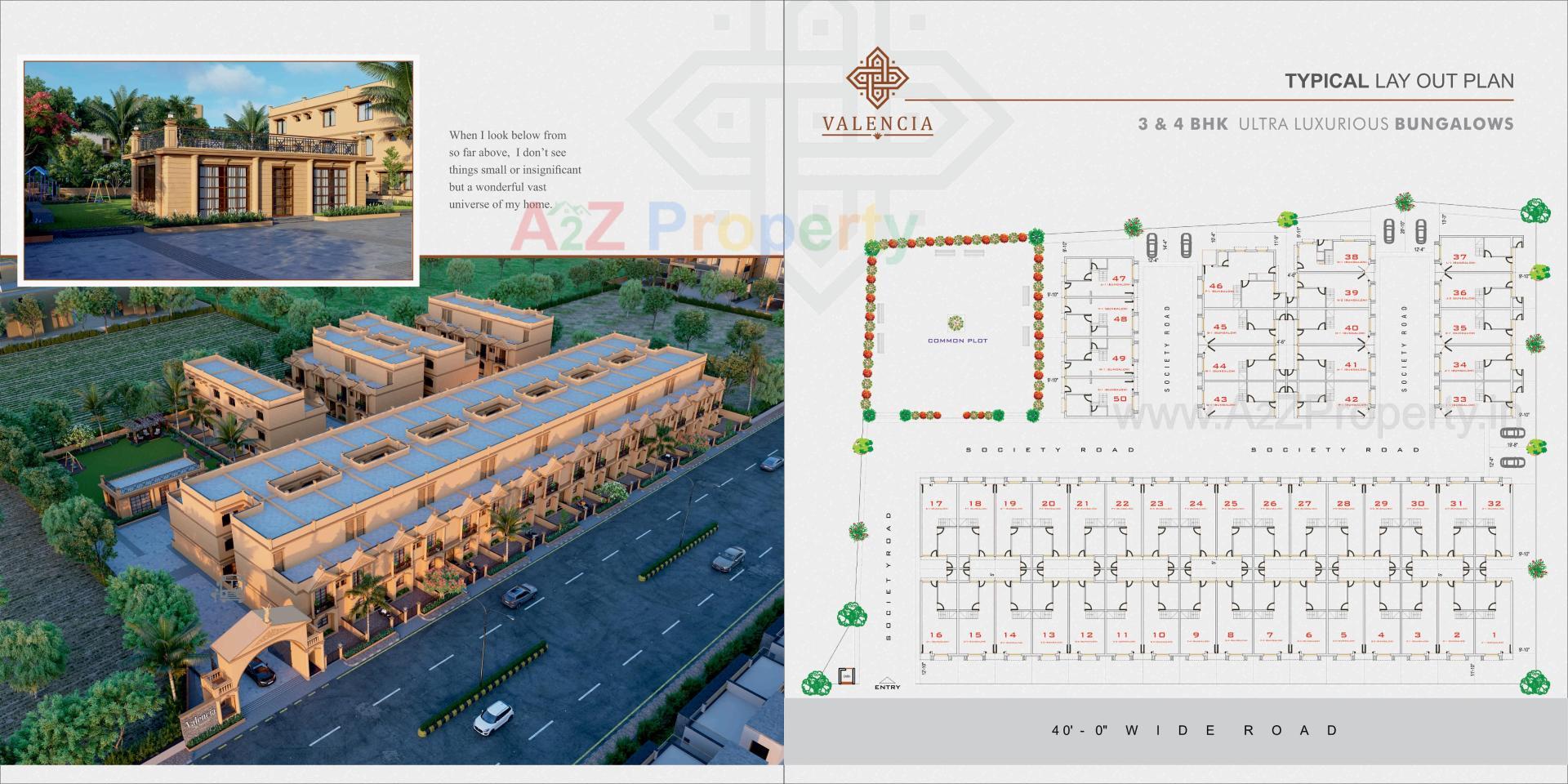 Layout of real estate project Valencia located at Lambha, Ahmedabad, Gujarat