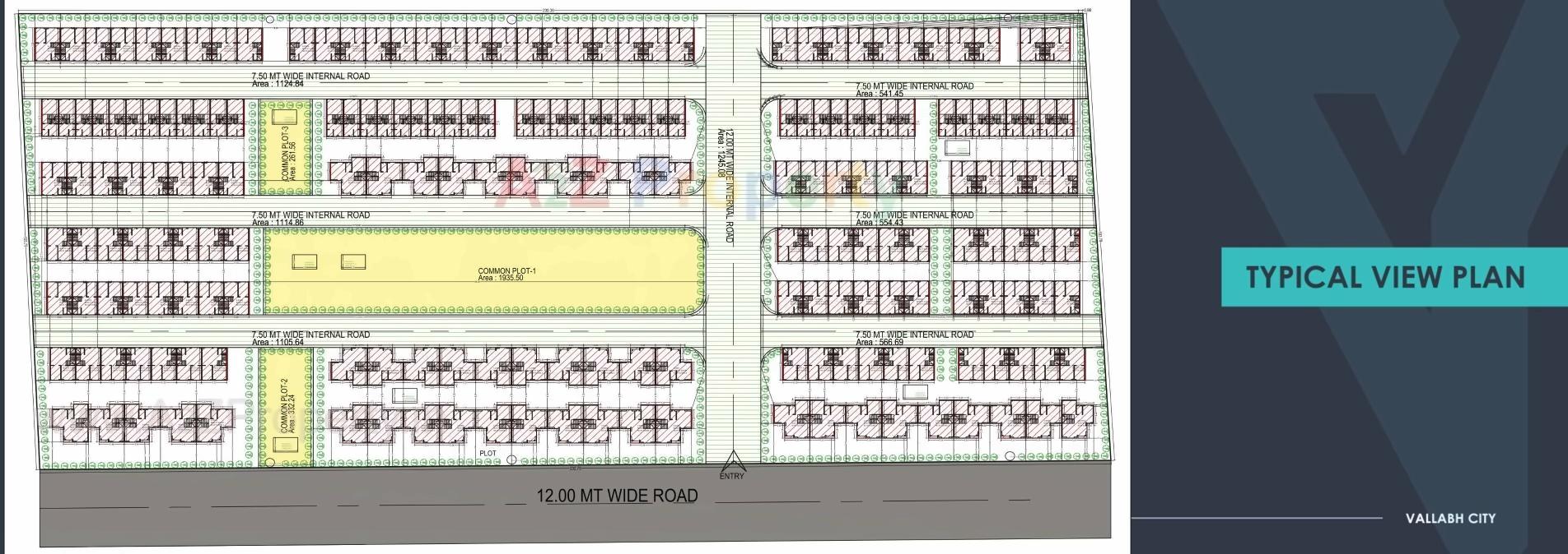 Layout of real estate project Vallabh City located at Ahmedabad, Ahmedabad, Gujarat
