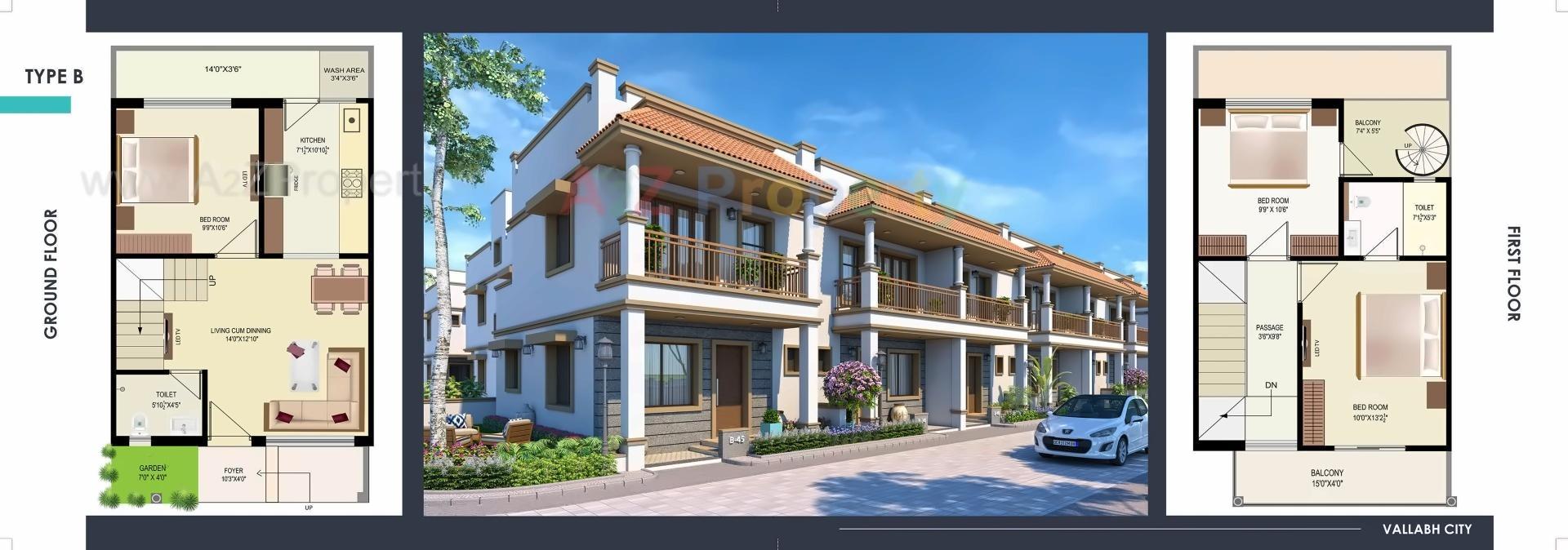 Layout of real estate project Vallabh City located at Ahmedabad, Ahmedabad, Gujarat