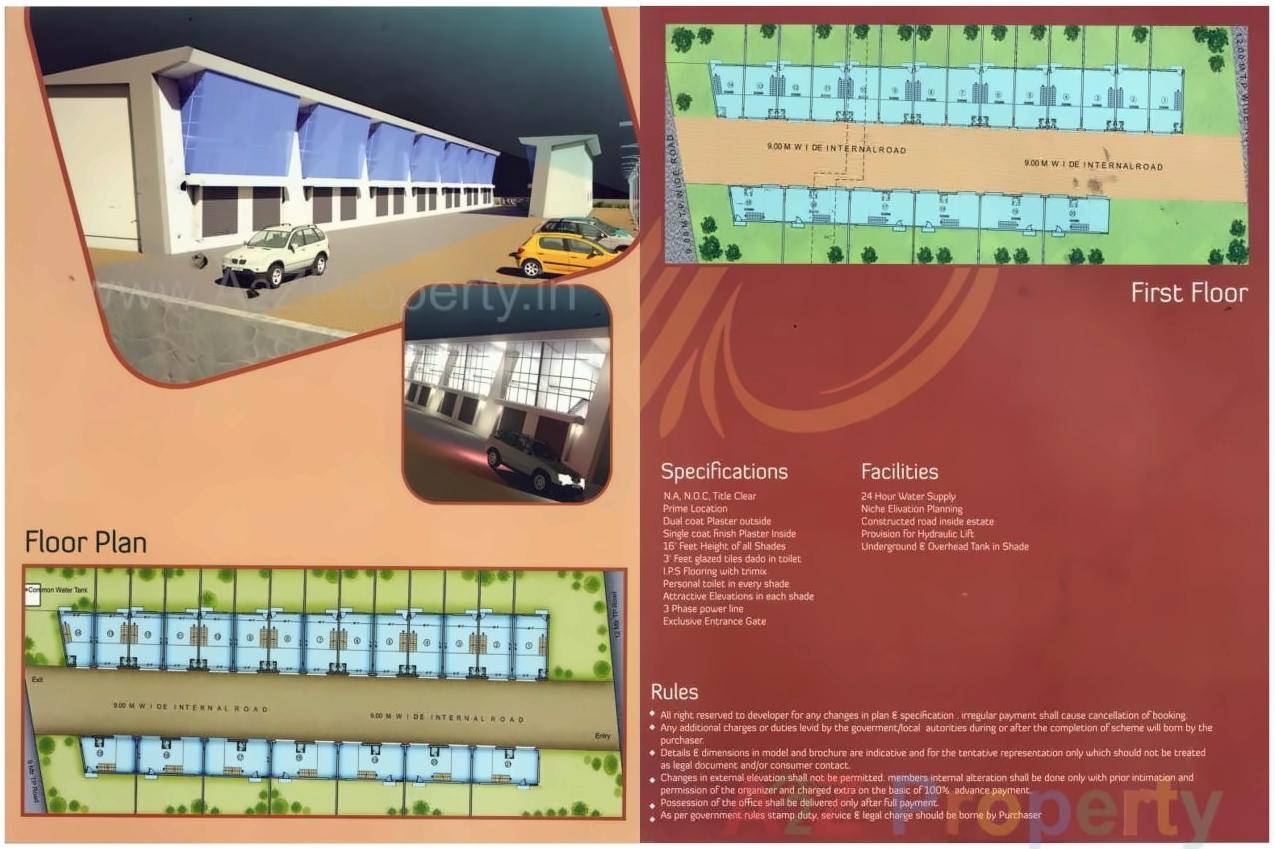Layout of real estate project Vallabh Industrial Park located at Narol, Ahmedabad, Gujarat