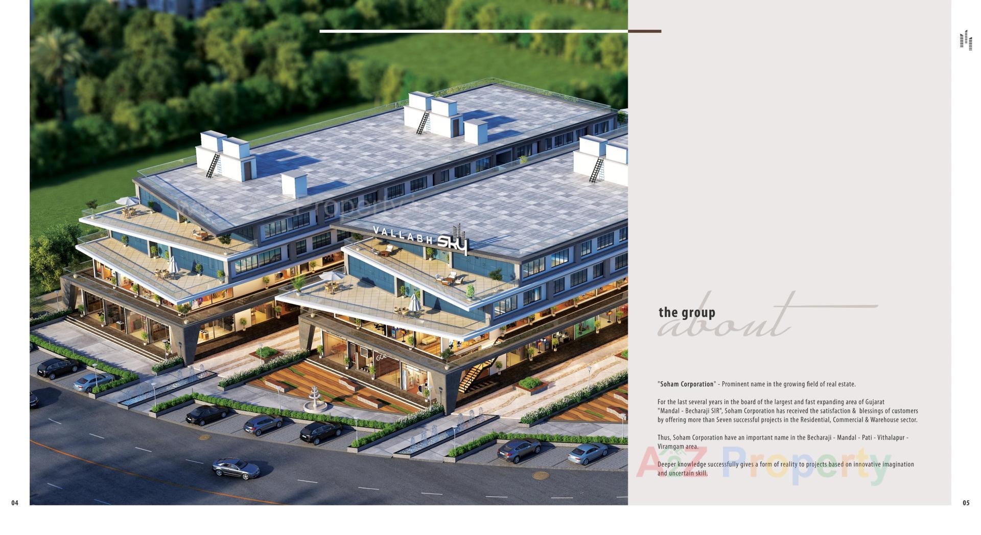 3D Elevation of real estate project Vallabh Sky located at Hansalpur, Ahmedabad, Gujarat