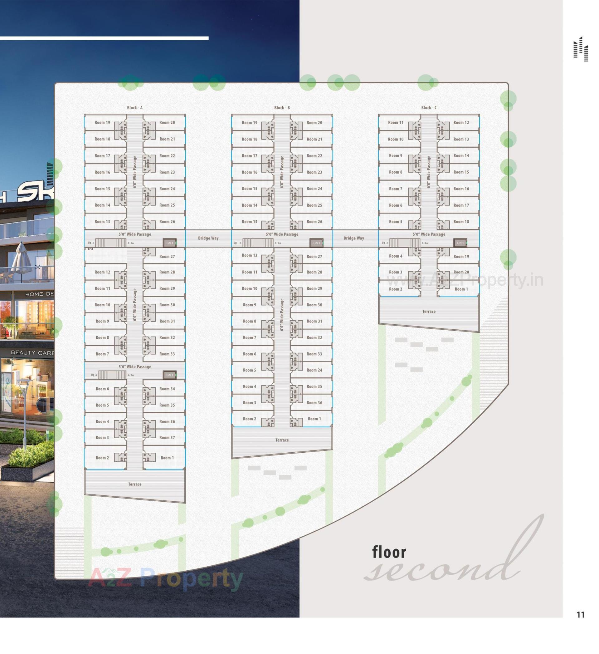 Layout of real estate project Vallabh Sky located at Hansalpur, Ahmedabad, Gujarat