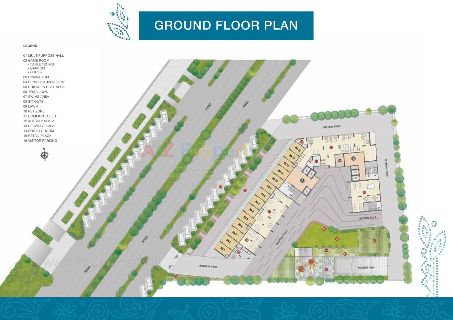 Layout of real estate project Vanaangan located at Tragad, Ahmedabad, Gujarat