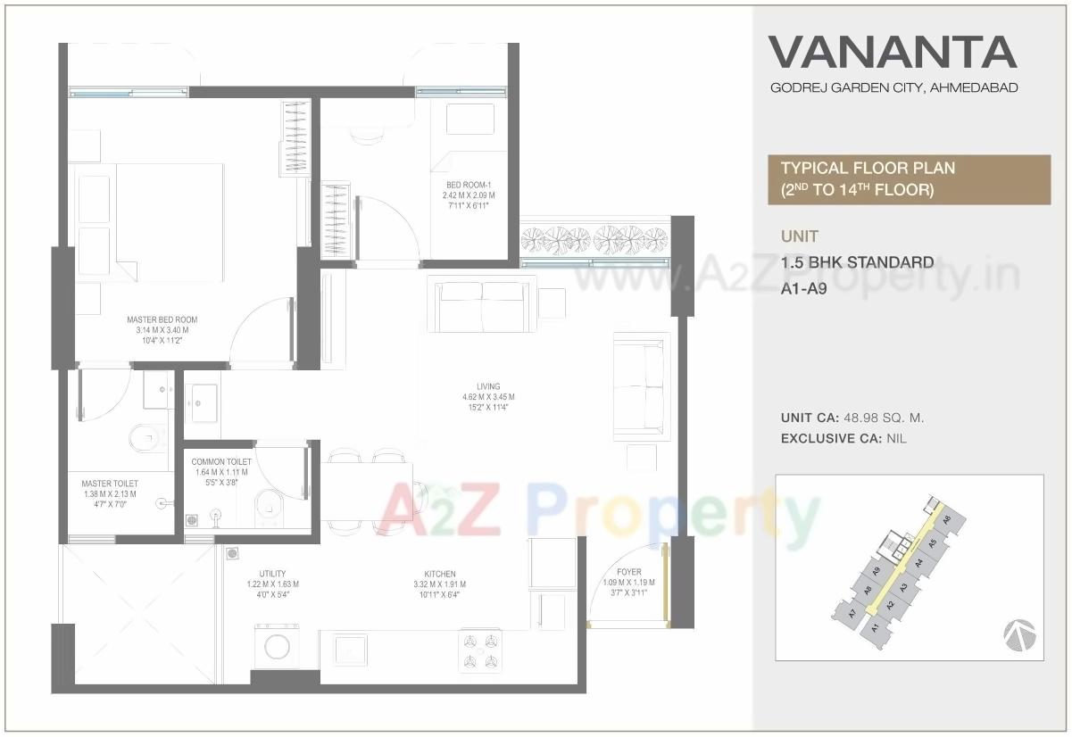 Layout of real estate project Vananta located at Tragad, Ahmedabad, Gujarat