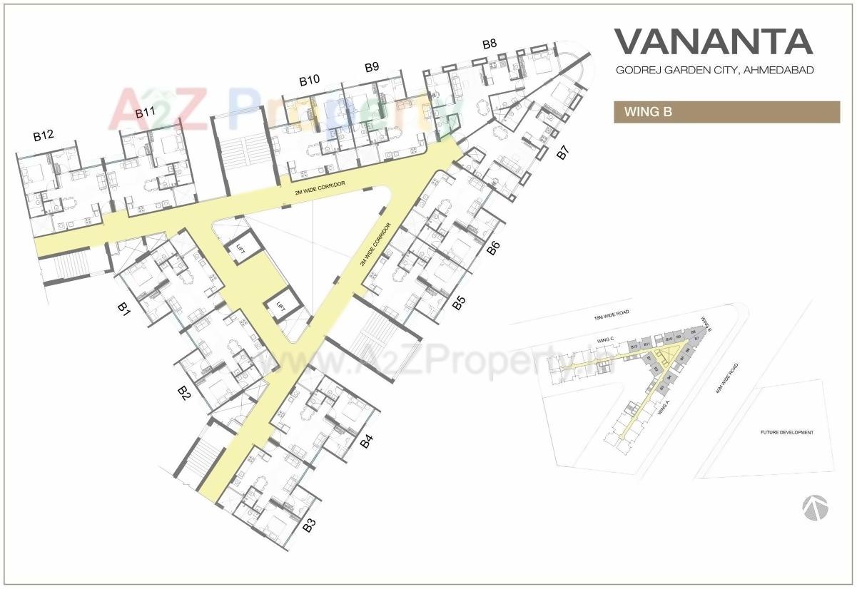 Layout of real estate project Vananta located at Tragad, Ahmedabad, Gujarat