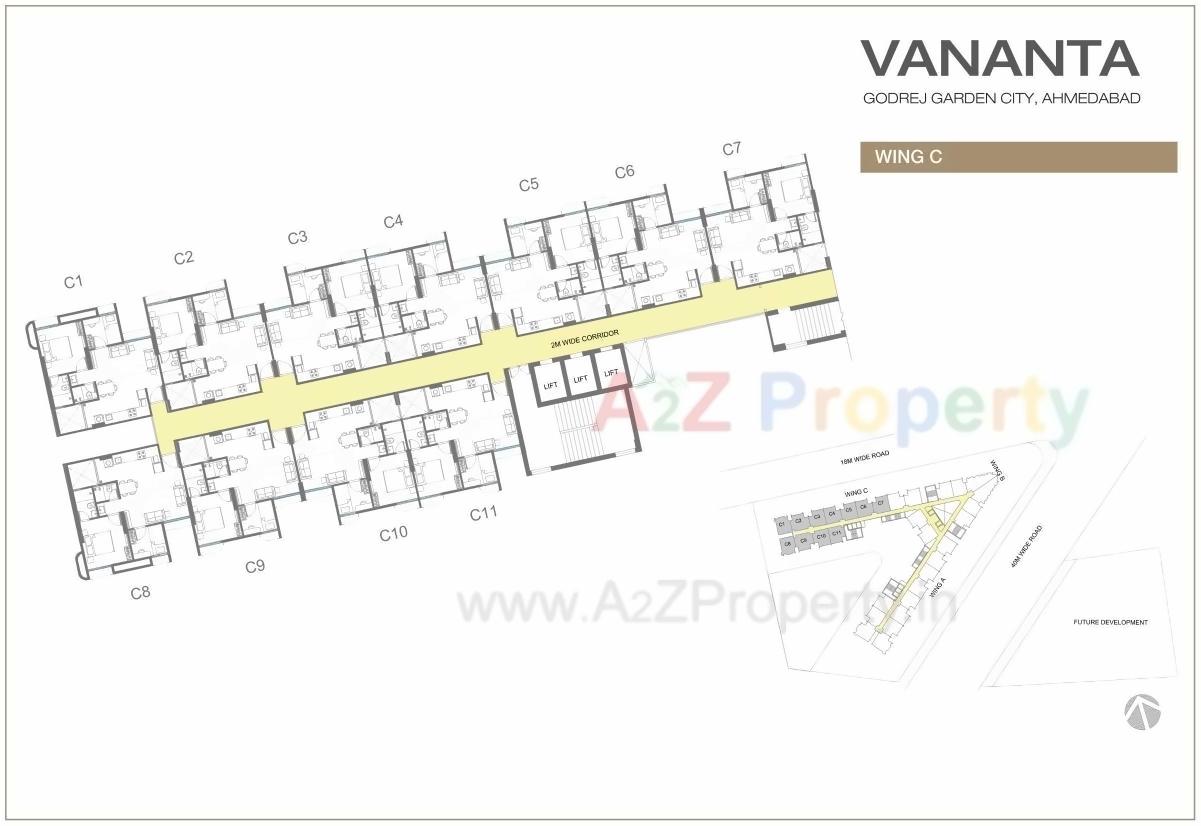 Layout of real estate project Vananta located at Tragad, Ahmedabad, Gujarat