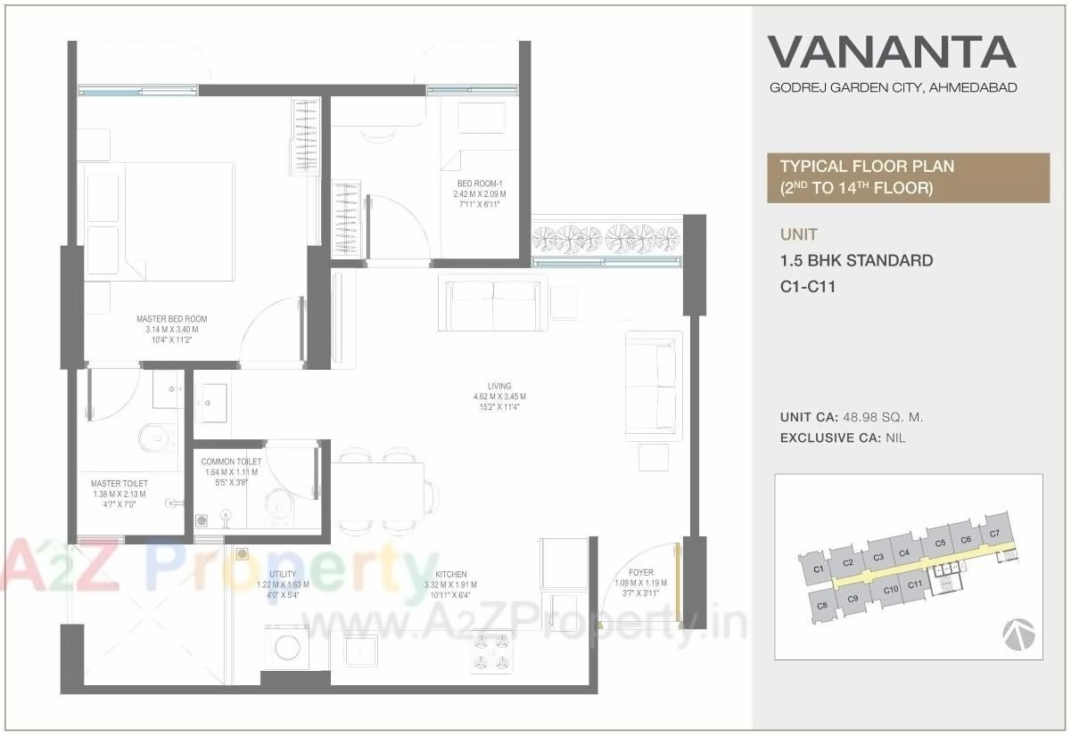 Layout of real estate project Vananta located at Tragad, Ahmedabad, Gujarat