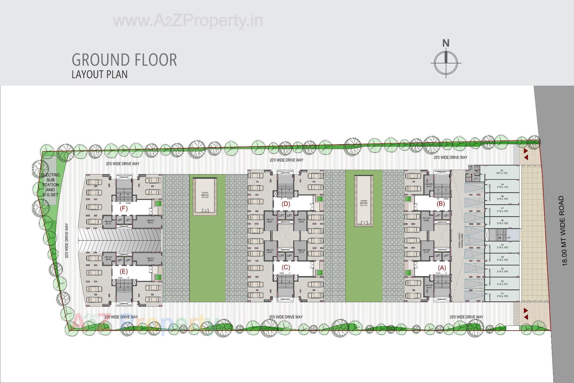 Layout of real estate project Vandanam located at Jagatpur, Ahmedabad, Gujarat