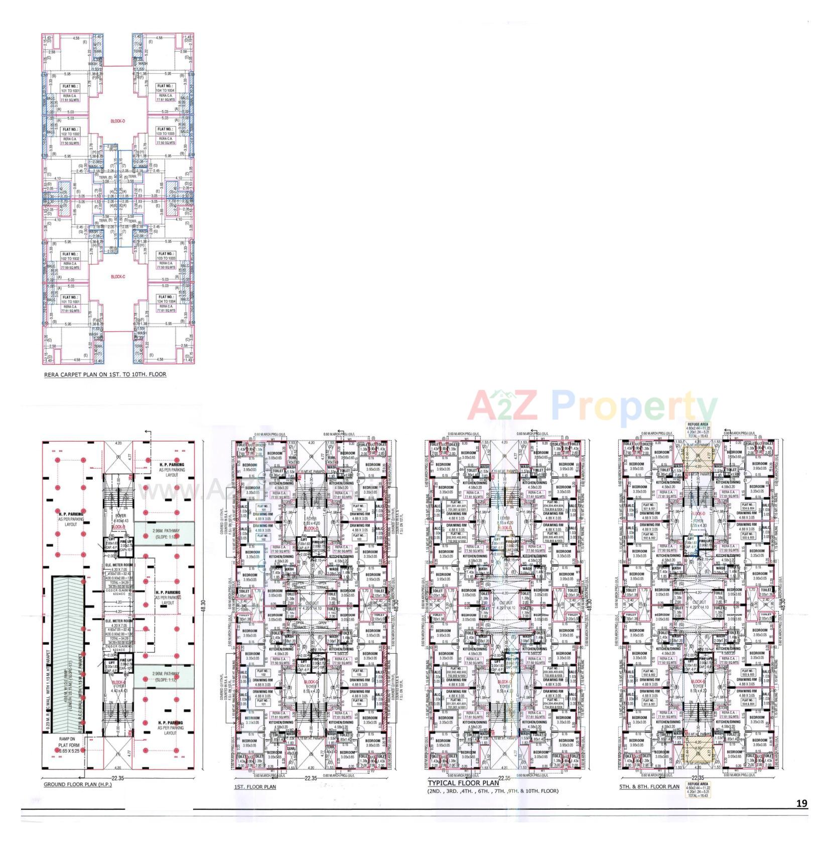Layout of real estate project Vandemataram Rameshwar located at Wadaj, Ahmedabad, Gujarat
