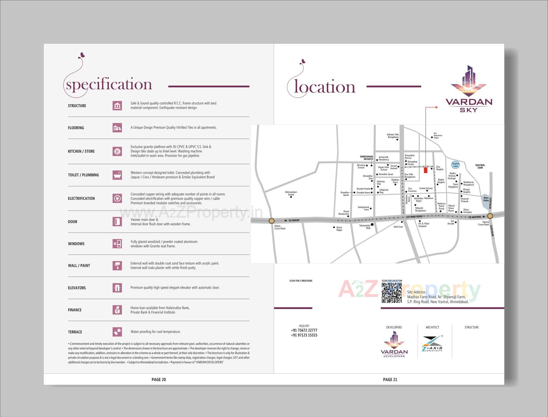  of real estate project Vardan Sky located at Vastral, Ahmedabad, Gujarat