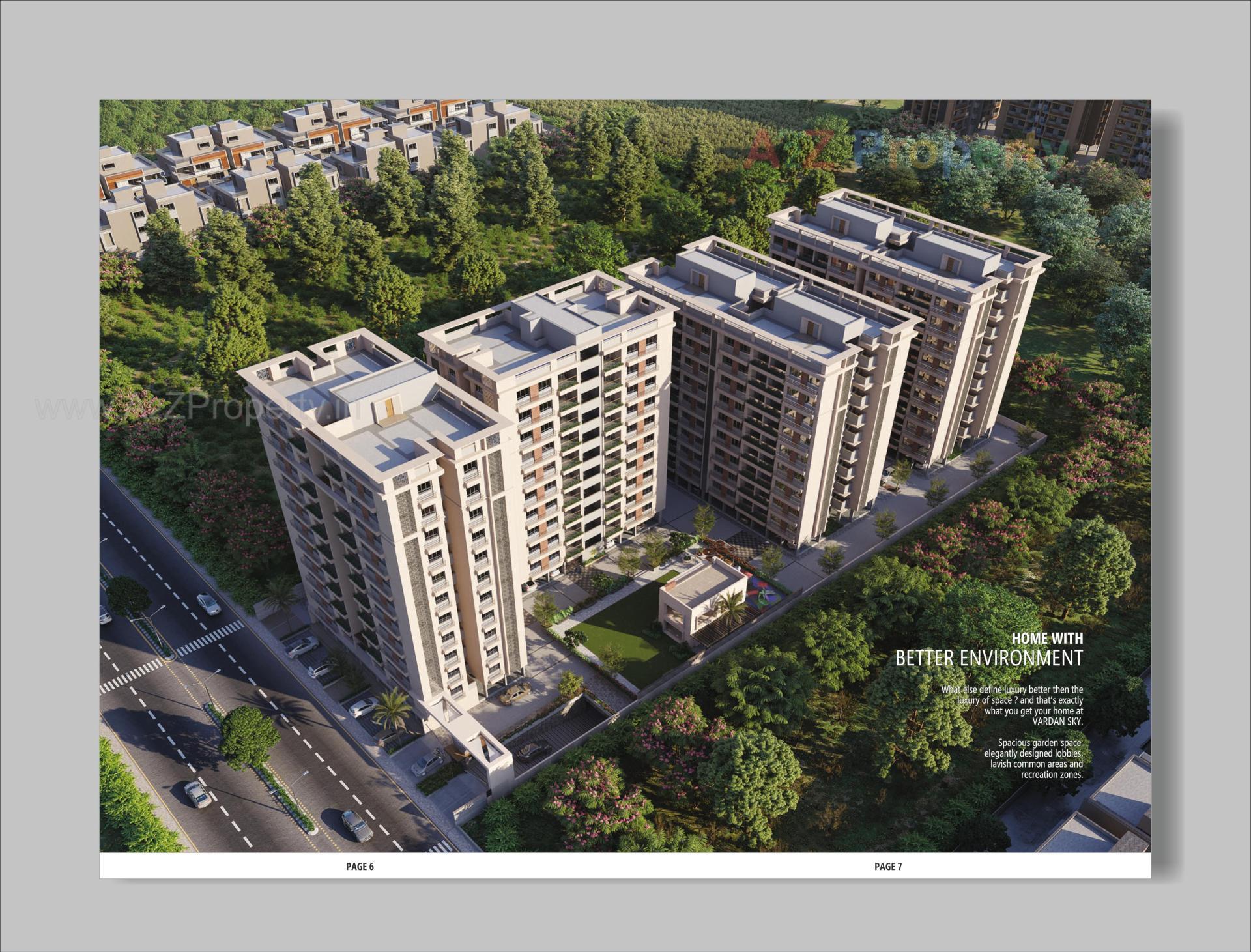 3D Elevation of real estate project Vardan Sky located at Vastral, Ahmedabad, Gujarat