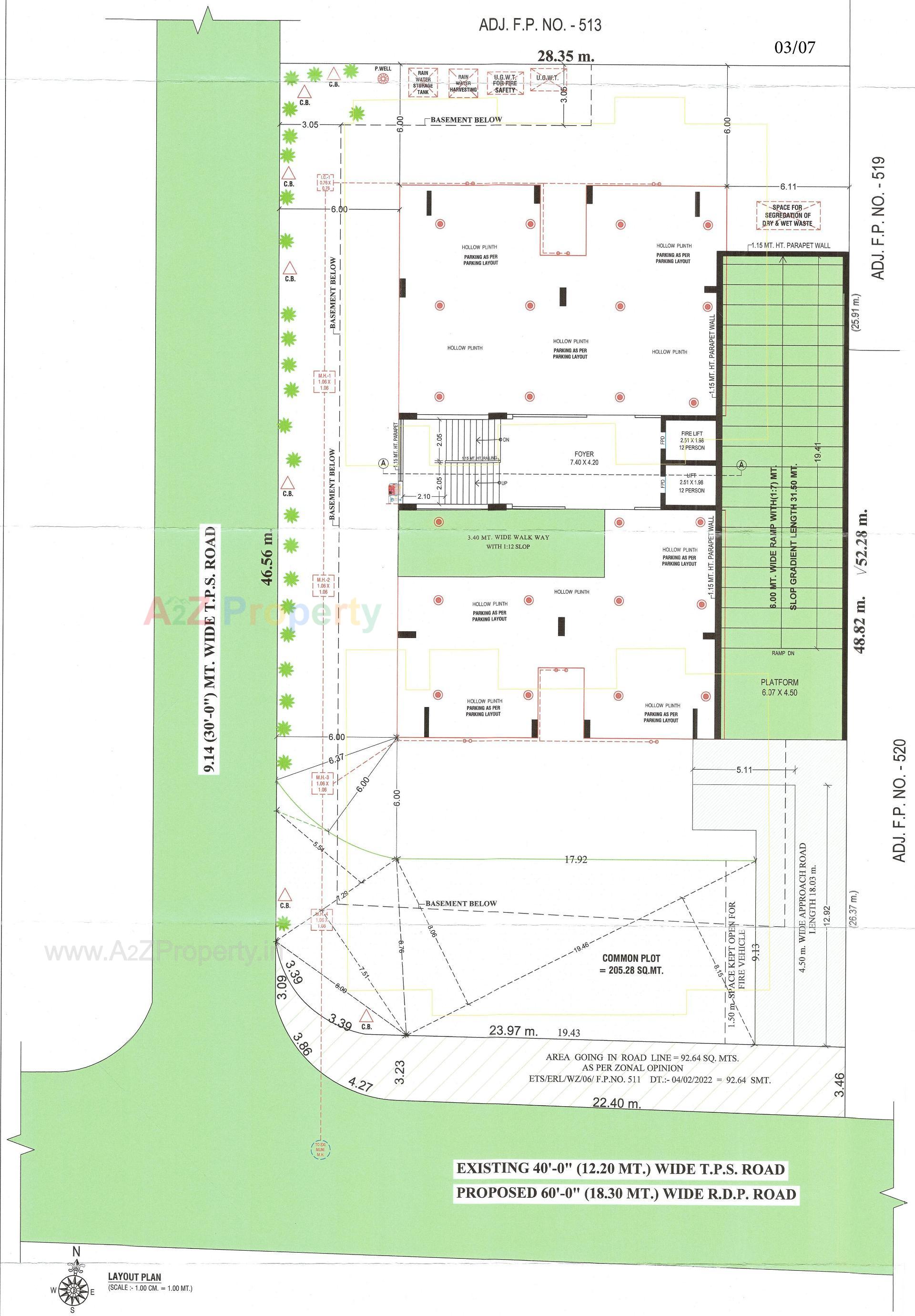 Layout of real estate project Vasant Enclave located at Paldi, Ahmedabad, Gujarat