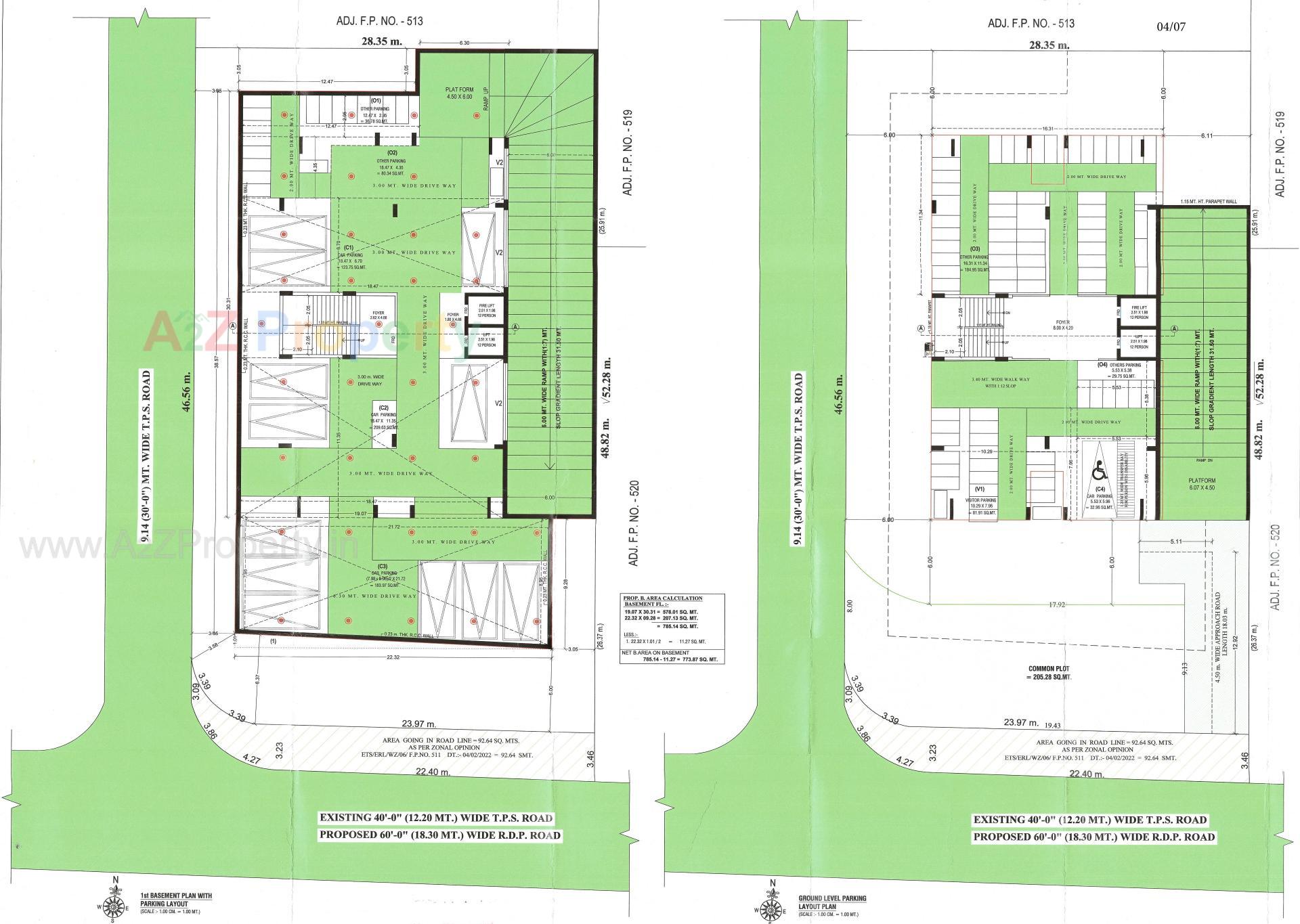Layout of real estate project Vasant Enclave located at Paldi, Ahmedabad, Gujarat