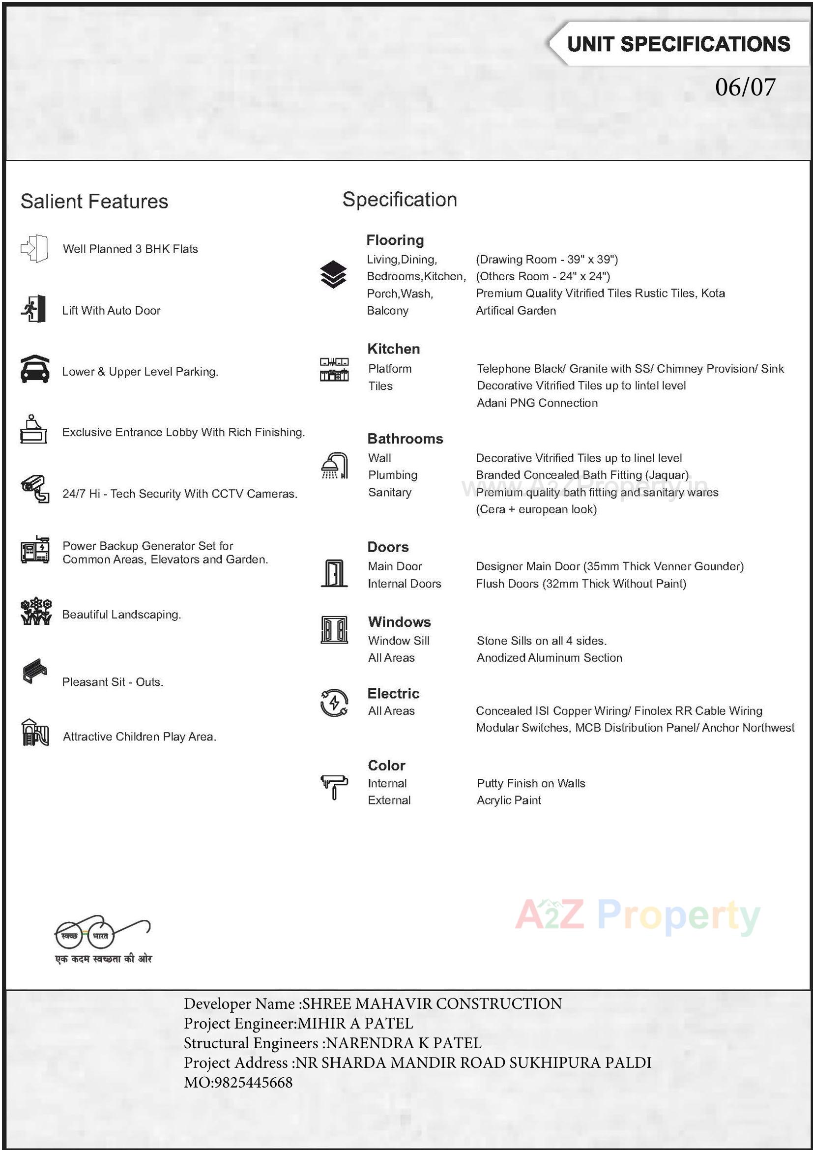  of real estate project Vasant Enclave located at Paldi, Ahmedabad, Gujarat