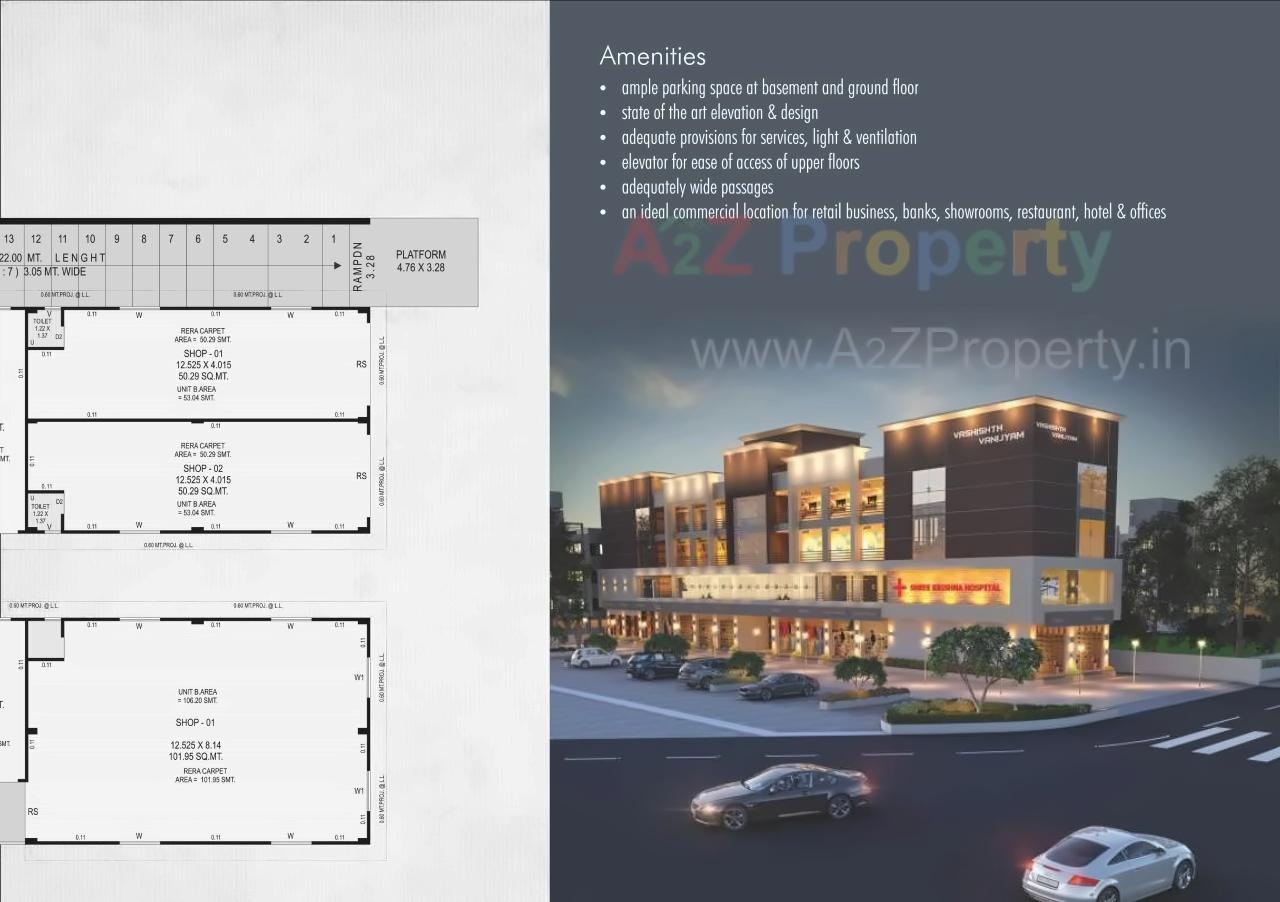 Layout of real estate project Vashishth Vanijyam located at Aslali, Ahmedabad, Gujarat
