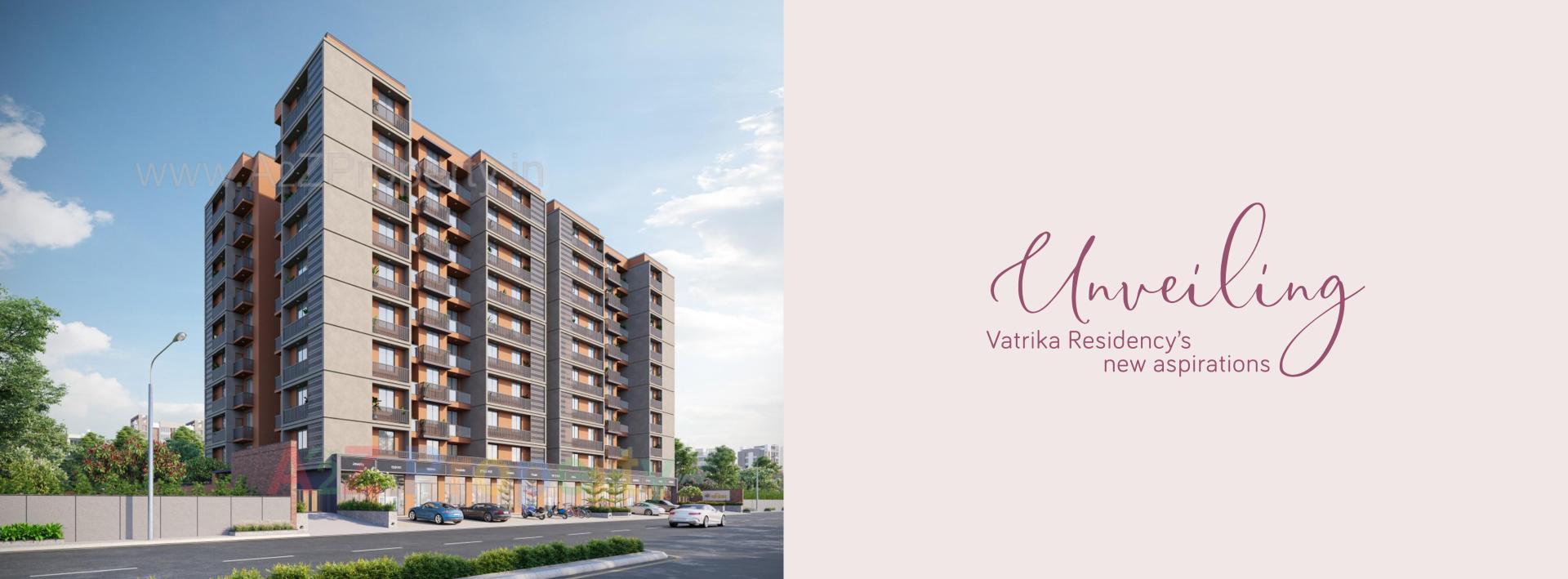 3D Elevation of real estate project Vatrika Residency located at Chiloda (naroda), Ahmedabad, Gujarat
