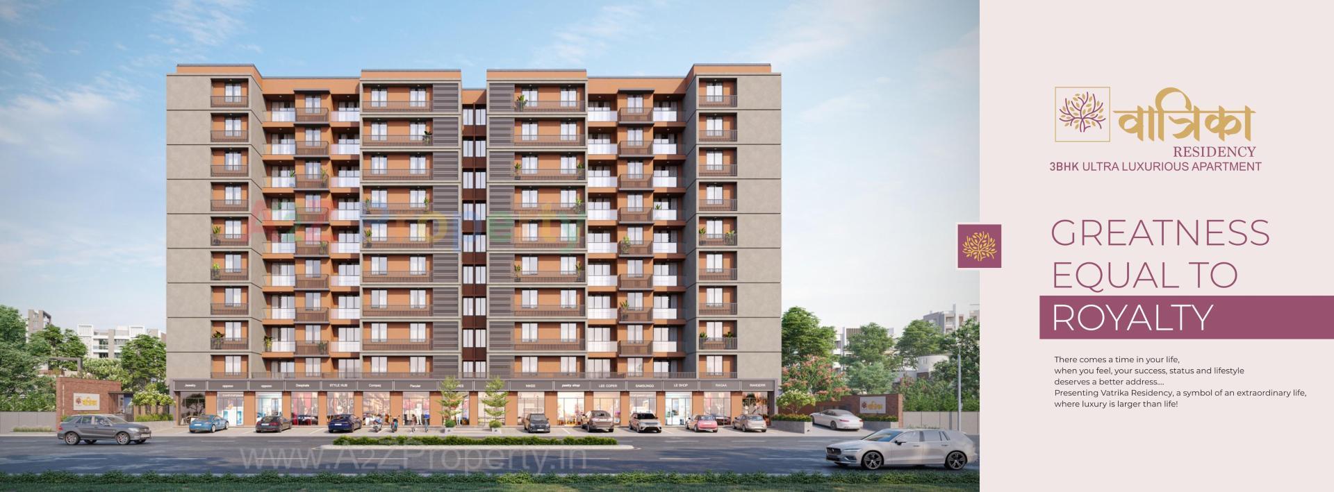 3D Elevation of real estate project Vatrika Residency located at Chiloda (naroda), Ahmedabad, Gujarat