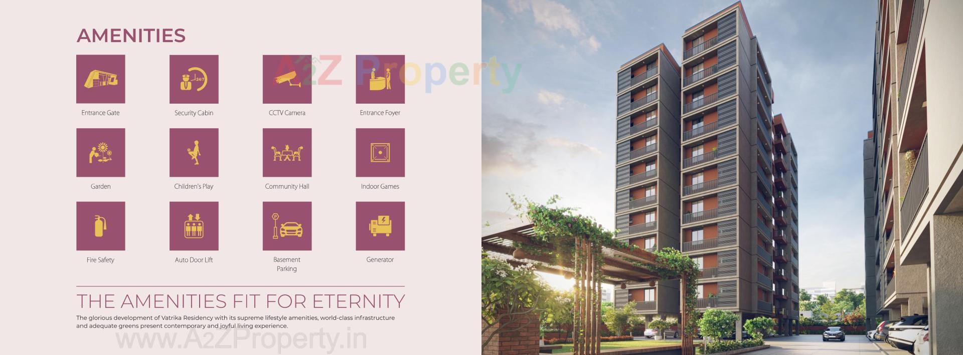 3D Elevation of real estate project Vatrika Residency located at Chiloda (naroda), Ahmedabad, Gujarat