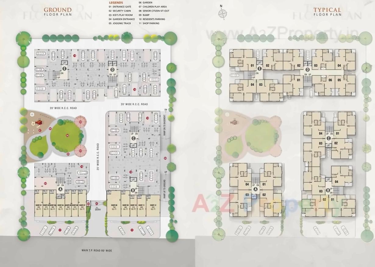 Layout of real estate project Ved Raj located at Vastral, Ahmedabad, Gujarat