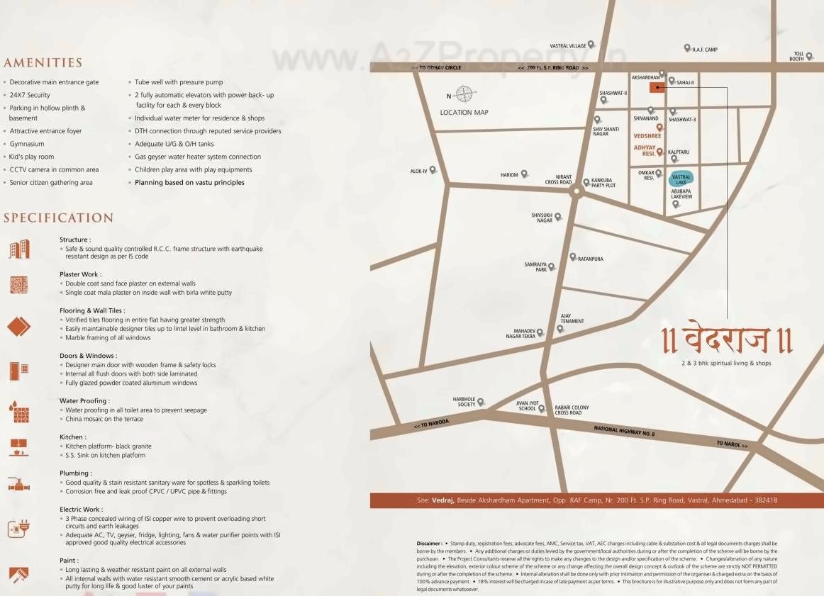 of real estate project Ved Raj located at Vastral, Ahmedabad, Gujarat