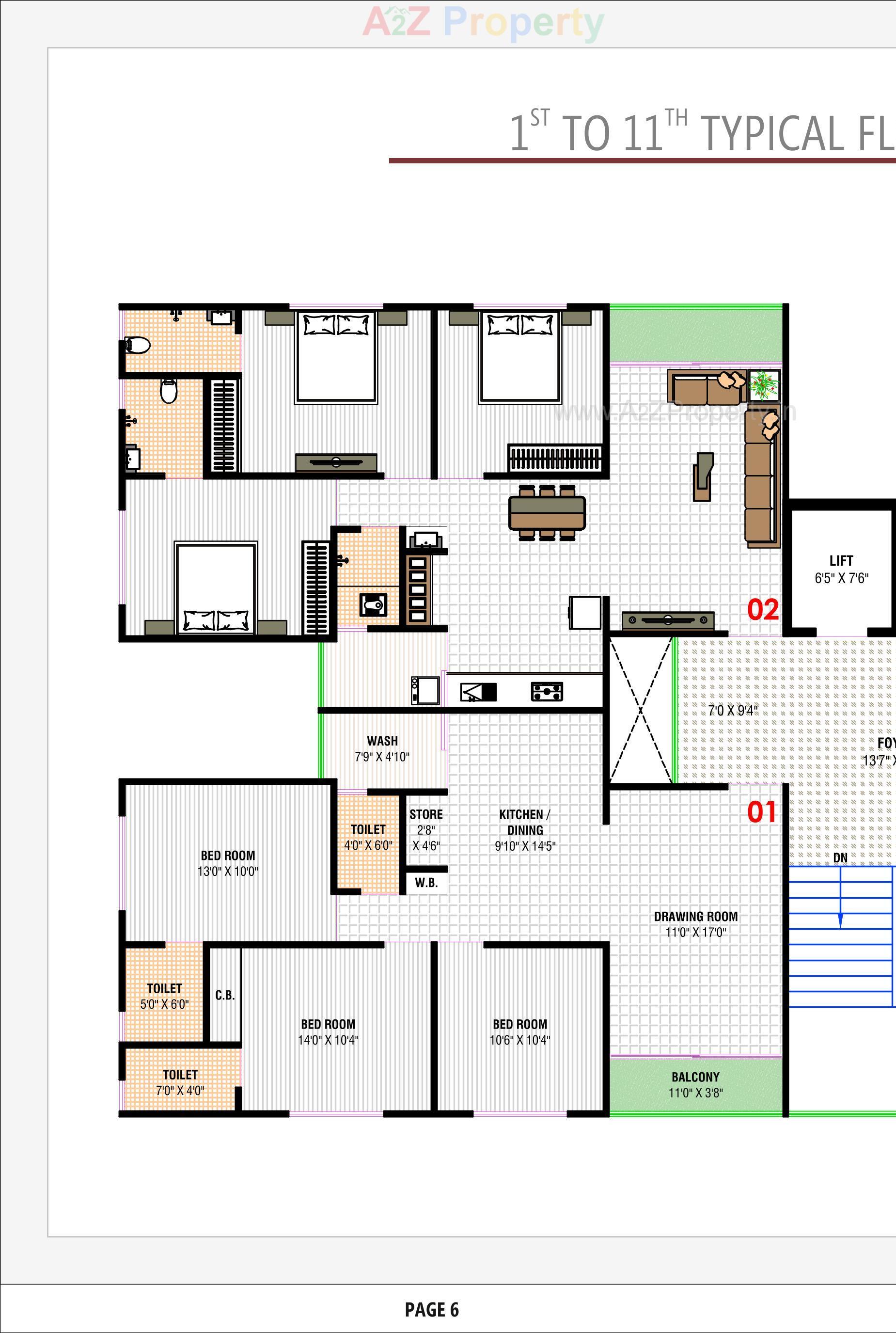 Layout of real estate project Vedant Antilia located at Vastral, Ahmedabad, Gujarat