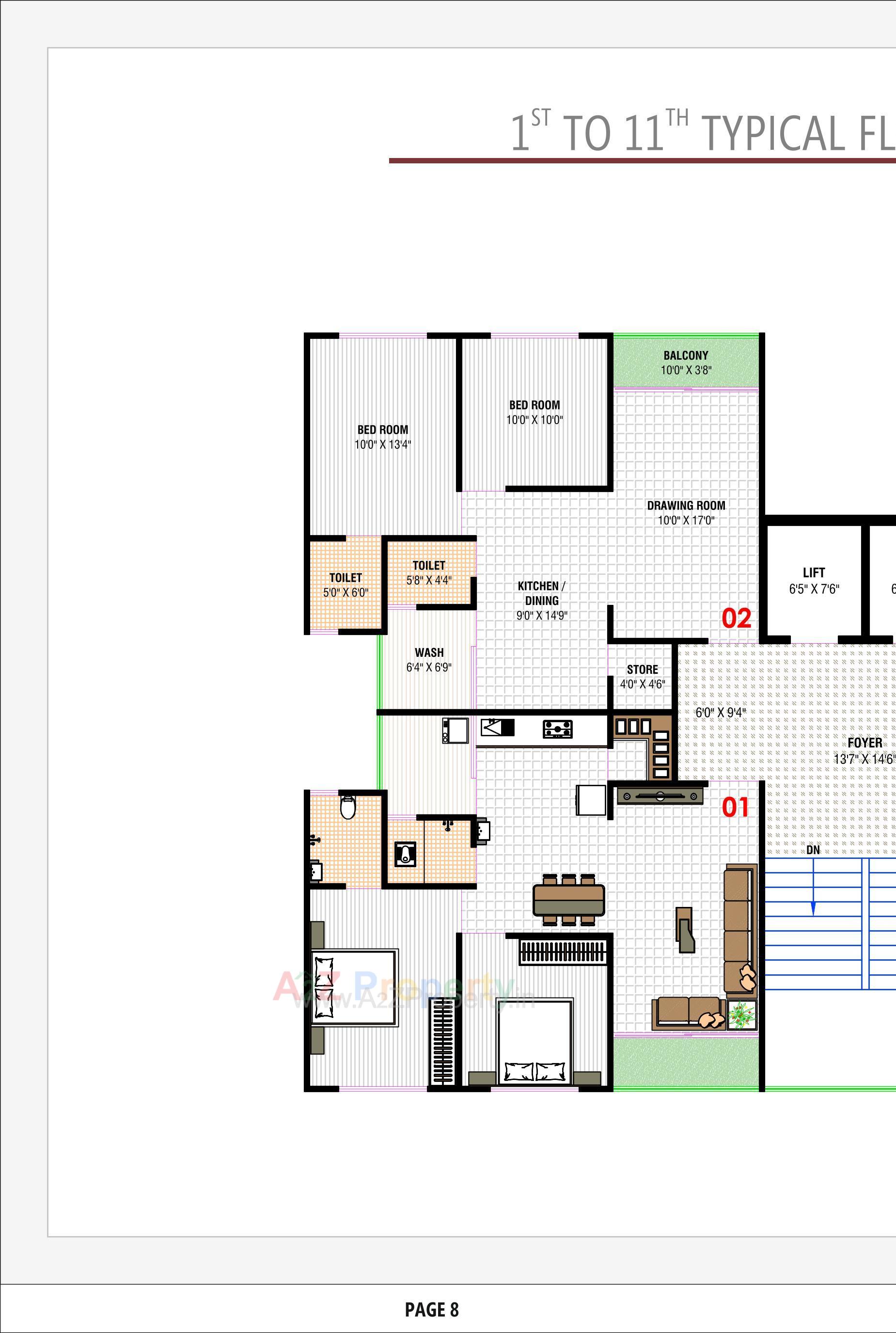 Layout of real estate project Vedant Antilia located at Vastral, Ahmedabad, Gujarat