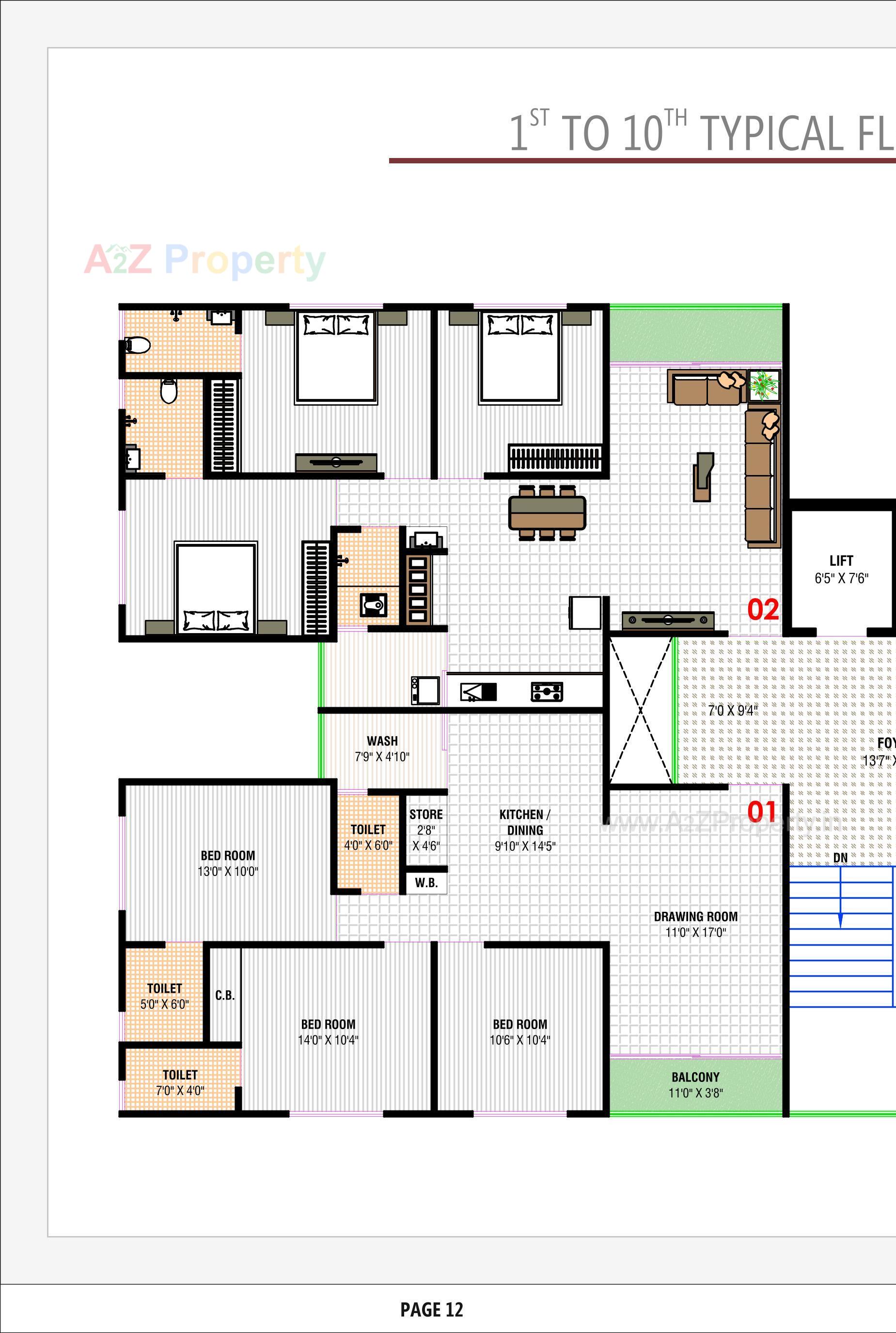 Layout of real estate project Vedant Antilia located at Vastral, Ahmedabad, Gujarat