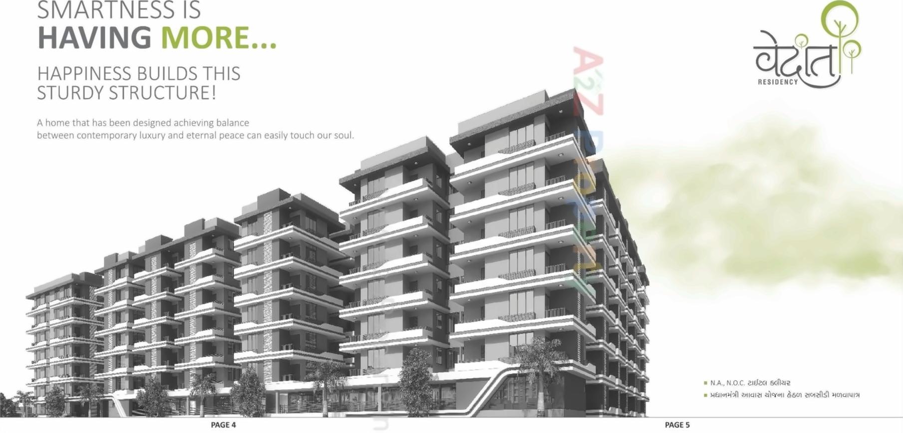 3D Elevation of real estate project Vedant Residency located at Vastral, Ahmedabad, Gujarat