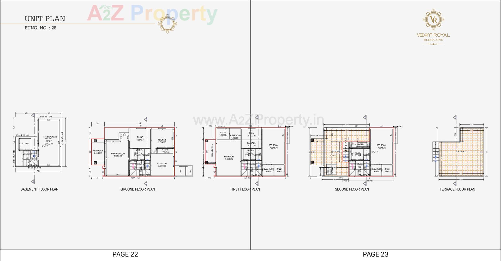Layout of real estate project Vedant Royal Bungalows located at Vastral, Ahmedabad, Gujarat
