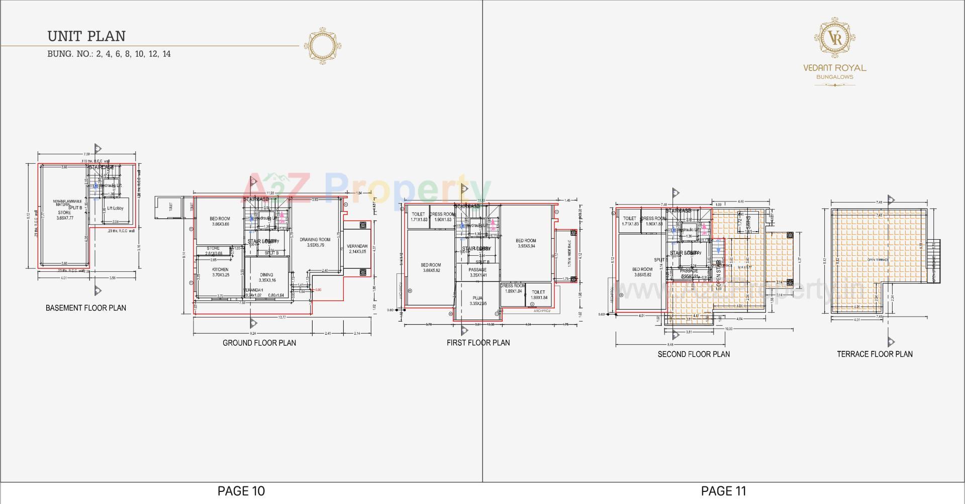 Layout of real estate project Vedant Royal Bungalows located at Vastral, Ahmedabad, Gujarat