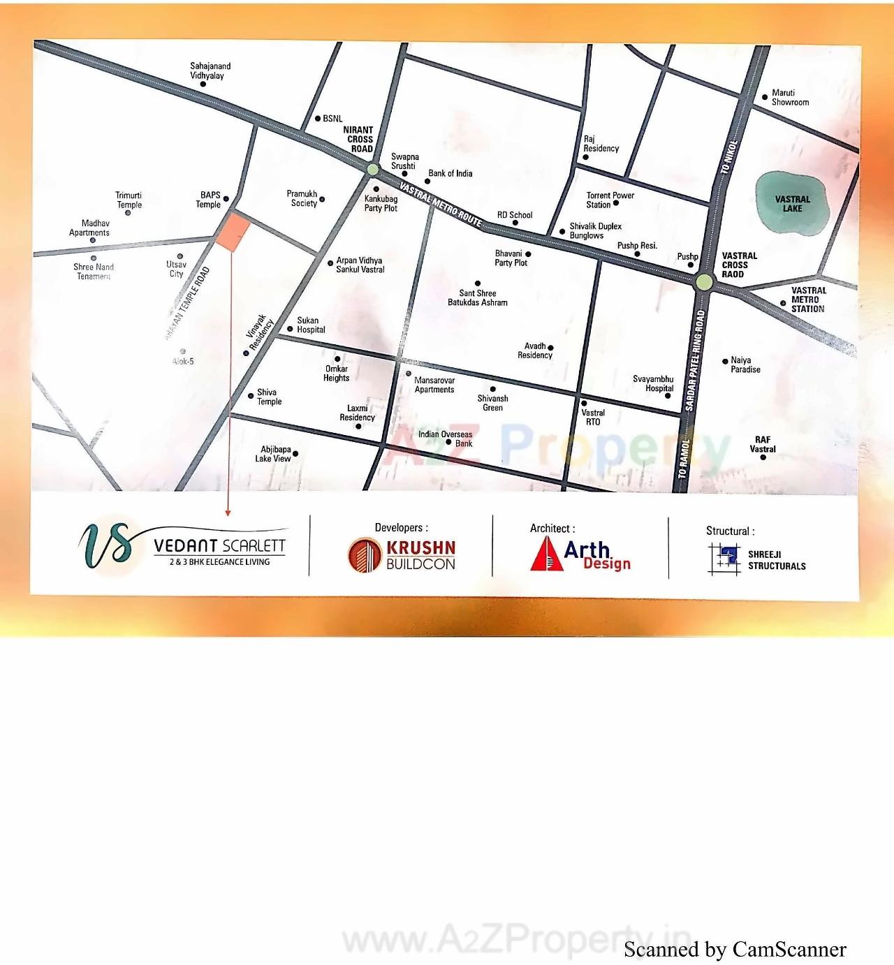  of real estate project Vedant Scarlett located at Vastral, Ahmedabad, Gujarat