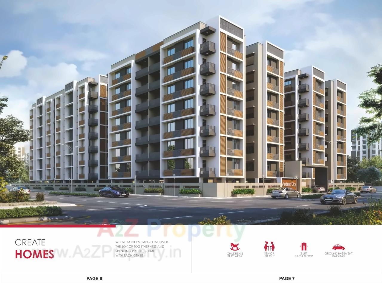 3D Elevation of real estate project Vedant Sky located at Nikol, Ahmedabad, Gujarat
