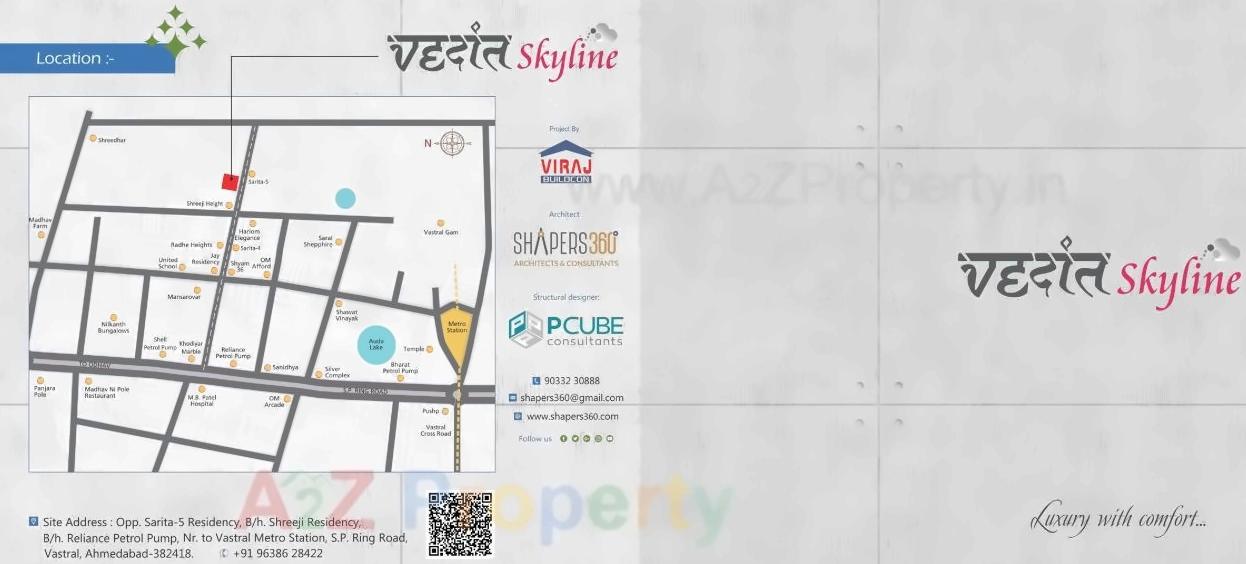  of real estate project Vedant Skyline located at Vastral, Ahmedabad, Gujarat