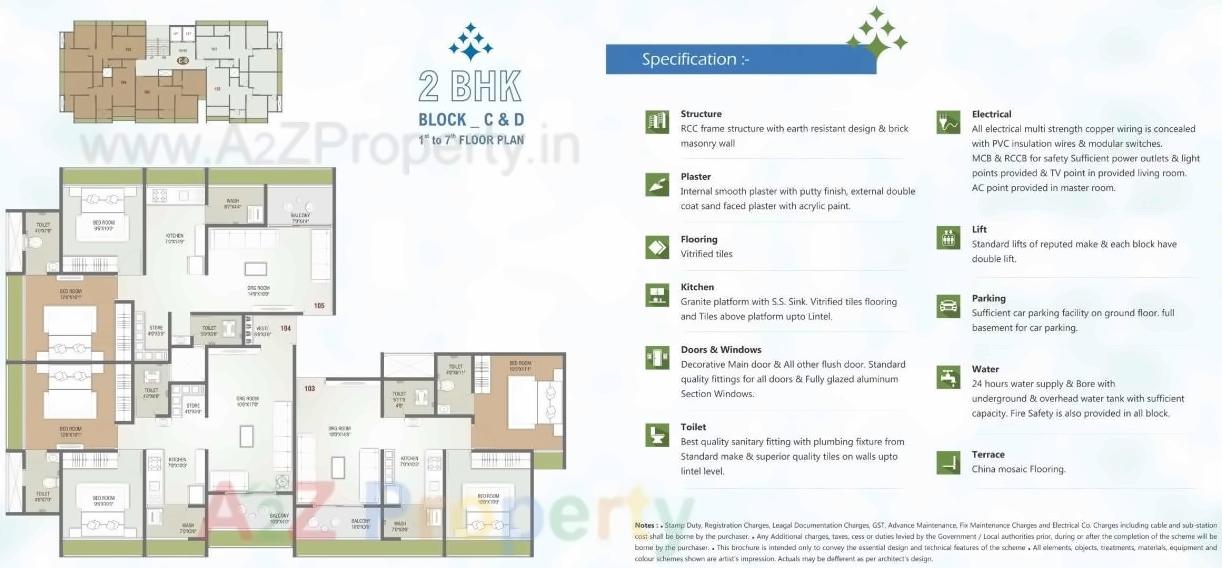Layout of real estate project Vedant Skyline located at Vastral, Ahmedabad, Gujarat