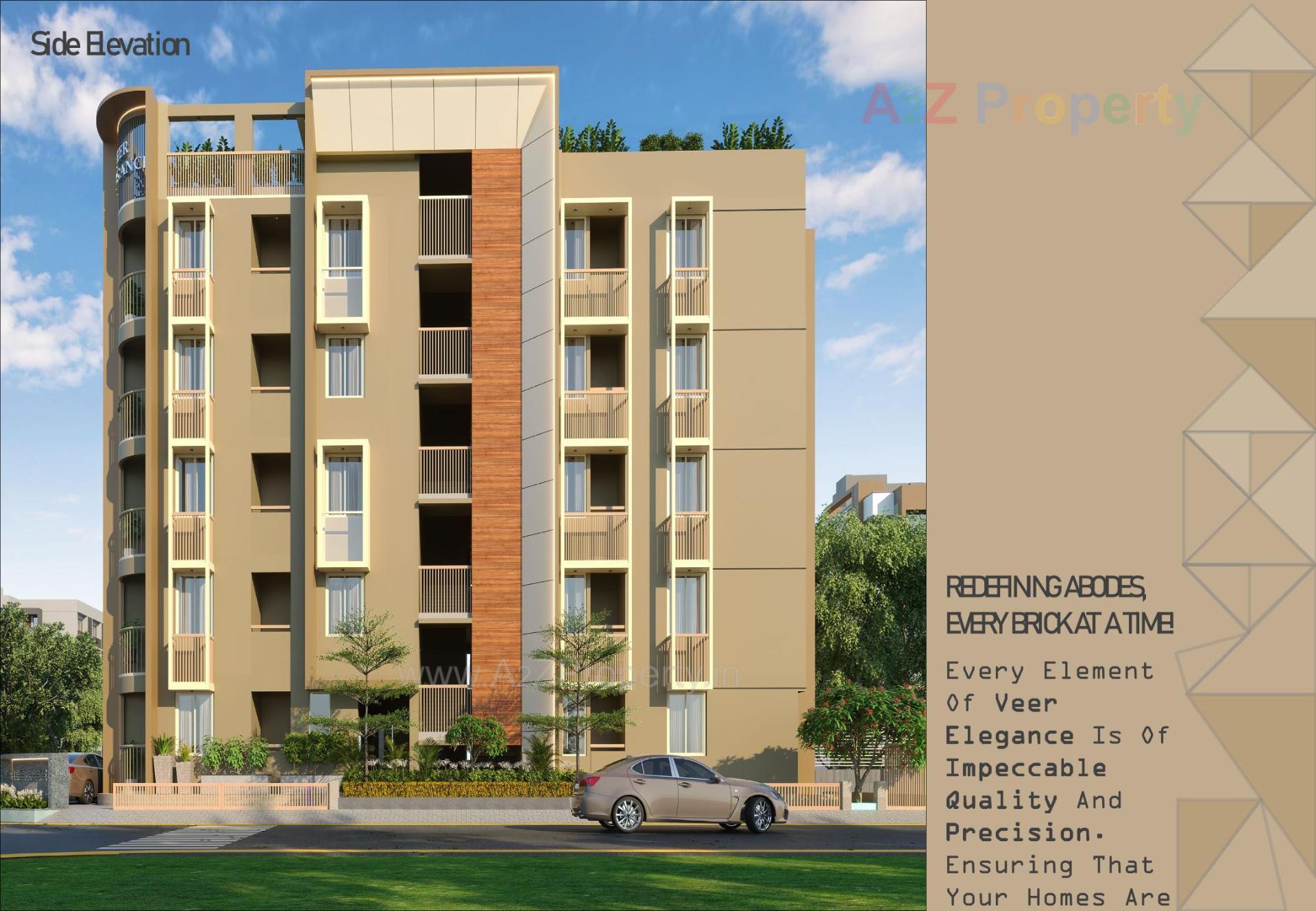 3D Elevation of real estate project Veer Elegance located at Chhadavad, Ahmedabad, Gujarat