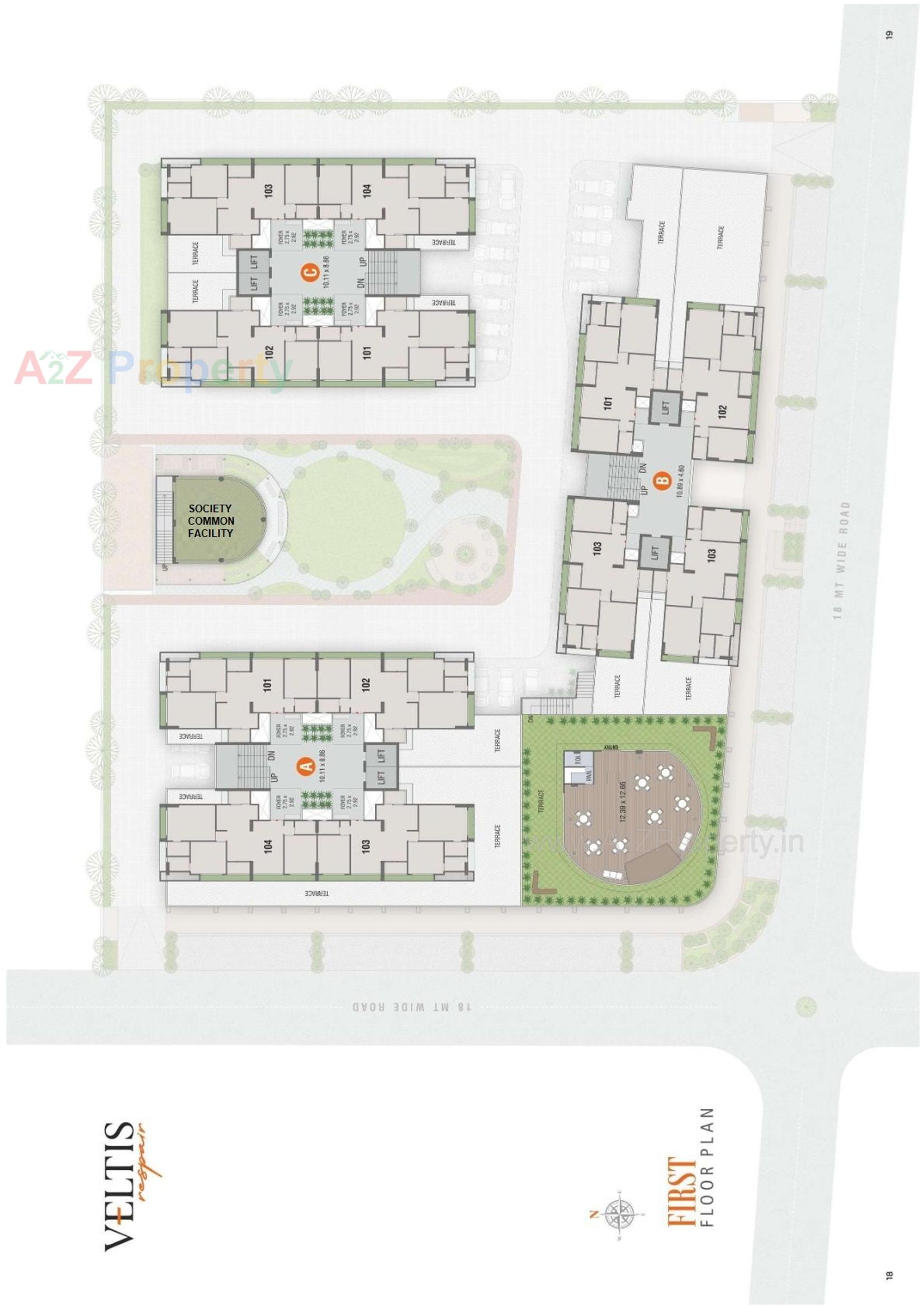 Layout of real estate project Veltis Respair located at Khoraj, Ahmedabad, Gujarat